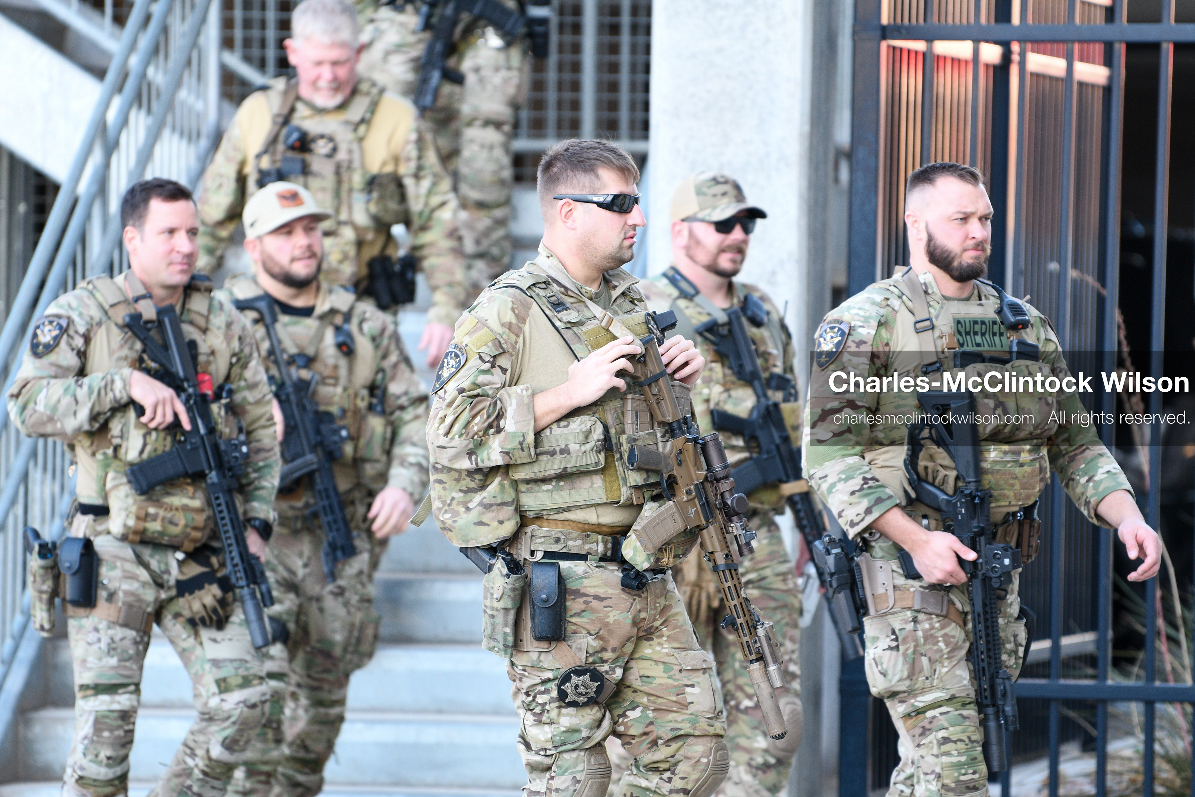 PROVO, UTAH, USA – DECEMBER 11, 2025: A SWAT team arrives outside the Fourth District Court in Provo ahead of the first in‑person court appearance of Tyler Robinson in the Charlie Kirk murder case. (Credit Image: © Charles‑McClintock Wilson/ZUMA Press Wire)