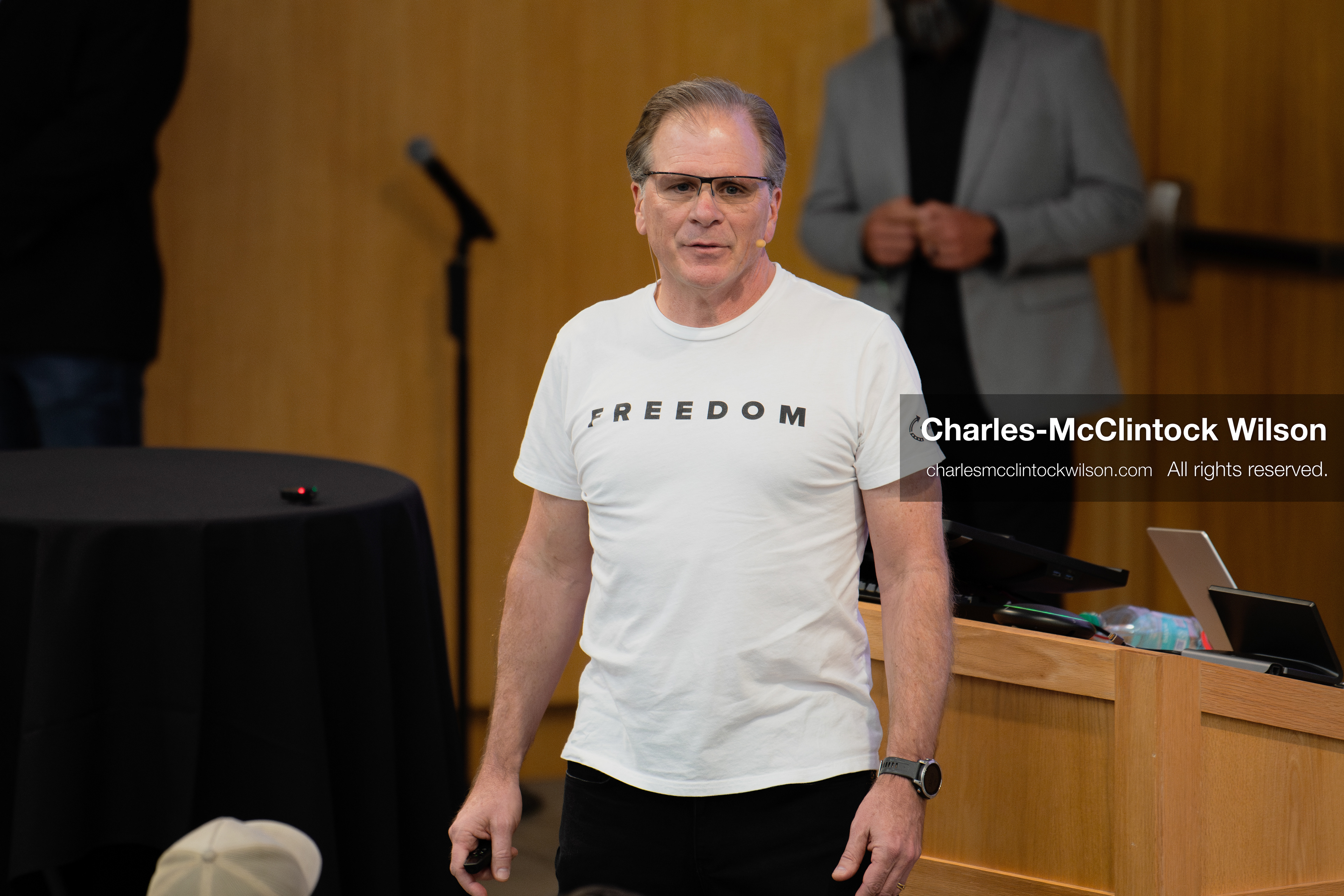 March 26, 2026, Orem, Utah, USA: US author, Christian apologist, and founder of http://CrossExamined.org Frank Turek speaks during a stop on his “Change My Mind” College Tour at Utah Valley University in Orem, Utah. The event, hosted by Ratio Christi, included discussions on faith, philosophy, and the problem of evil. (Credit Image: © Charles-McClintock Wilson/ZUMA Press Wire)