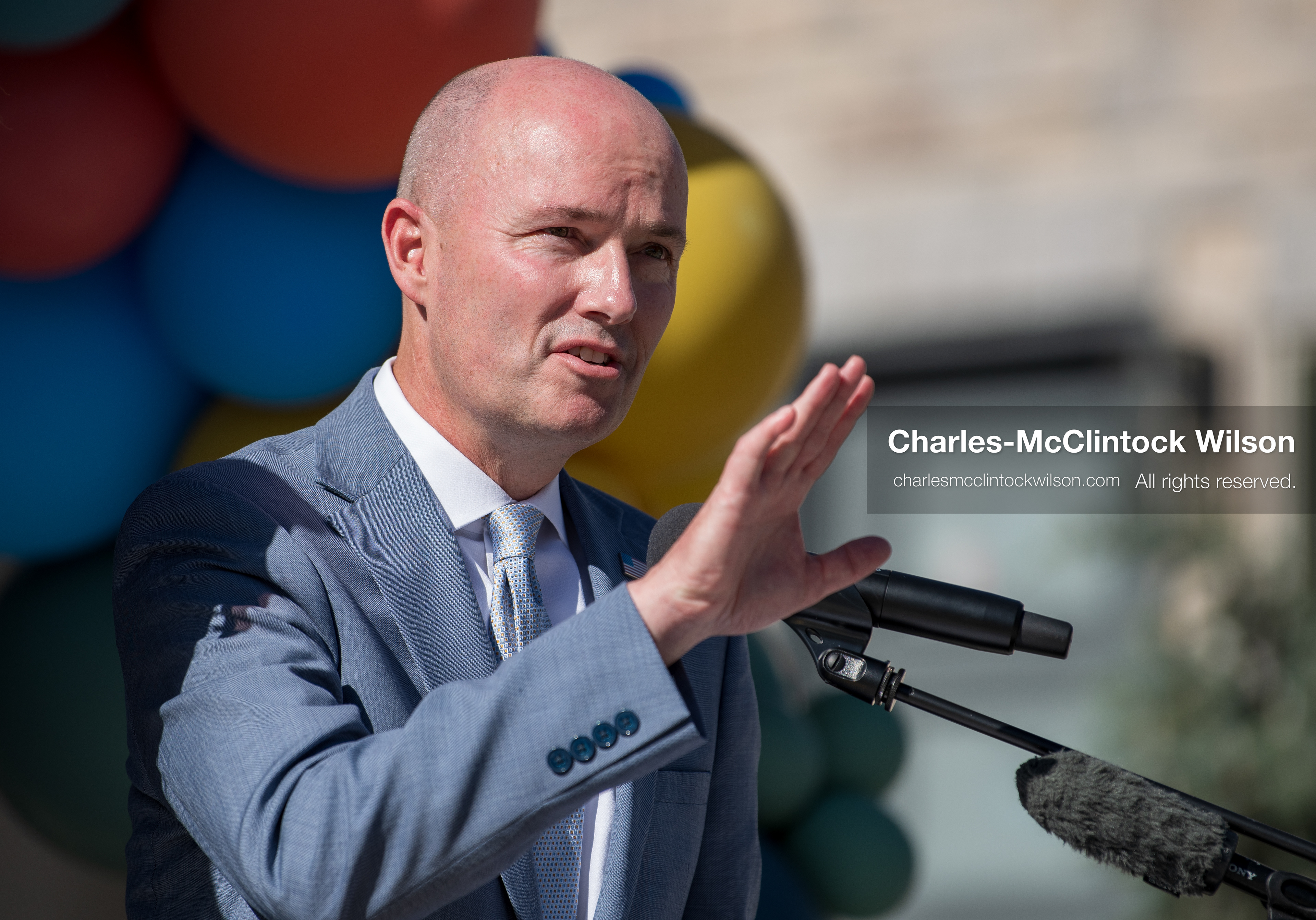 May 28, 2026, Lehi, Utah, USA: Utah Governor SPENCER COX speaks during the opening of Innovation Park at Holbrook Farms and the Lehi Rippy Literacy Center on May 28, 2026, in Lehi, Utah. (Credit Image: © Charles‑McClintock Wilson/ZUMA Press Wire)