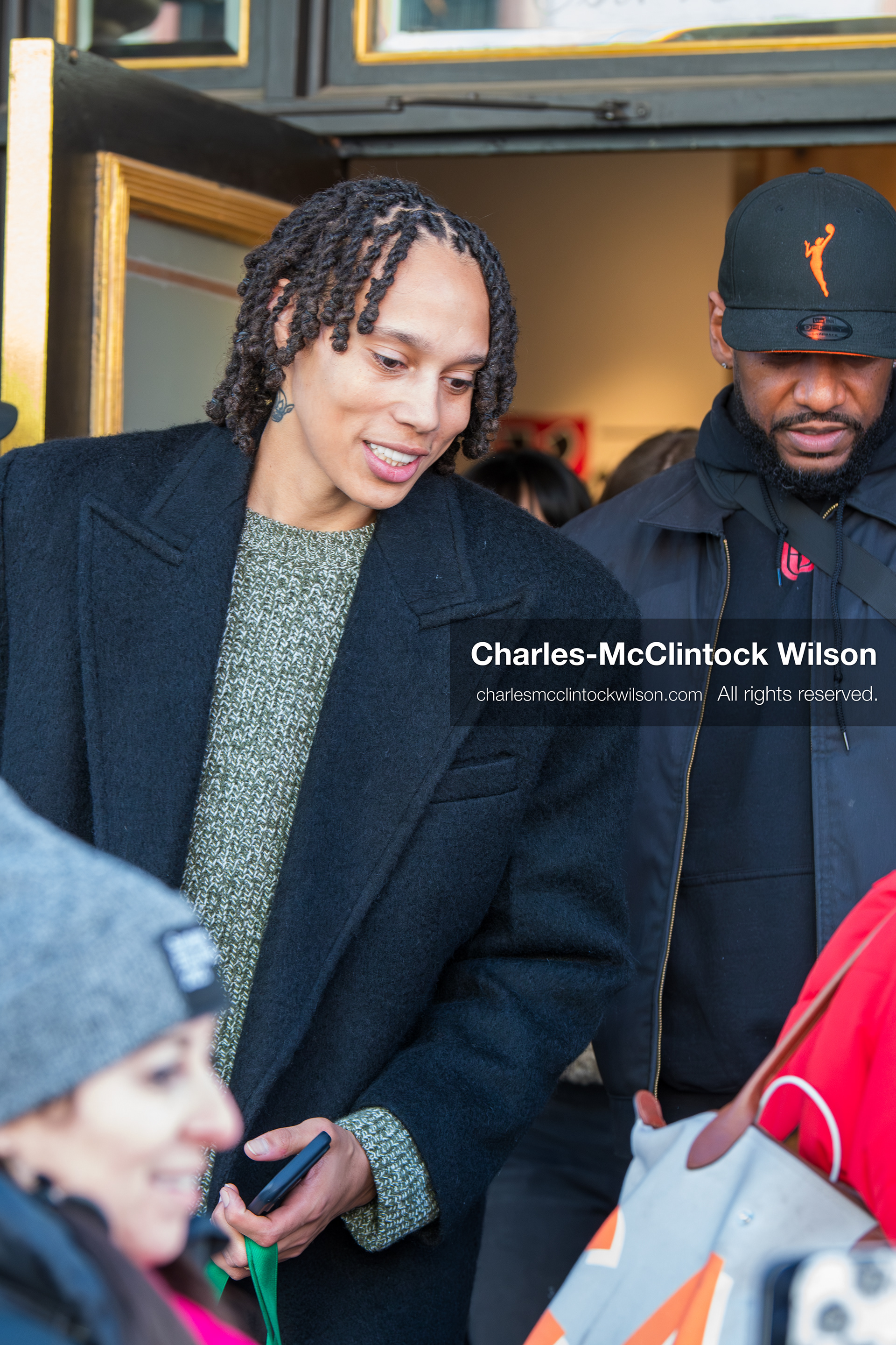 January 26, 2026, Park City, Utah, USA: US basketball player BRITTNEY GRINER interacts with fans while leaving The Vulture Spot during the 2026 Sundance Film Festival in Park City, Utah. (Credit Image: © Charles McClintock Wilson/ZUMA Press Wire)