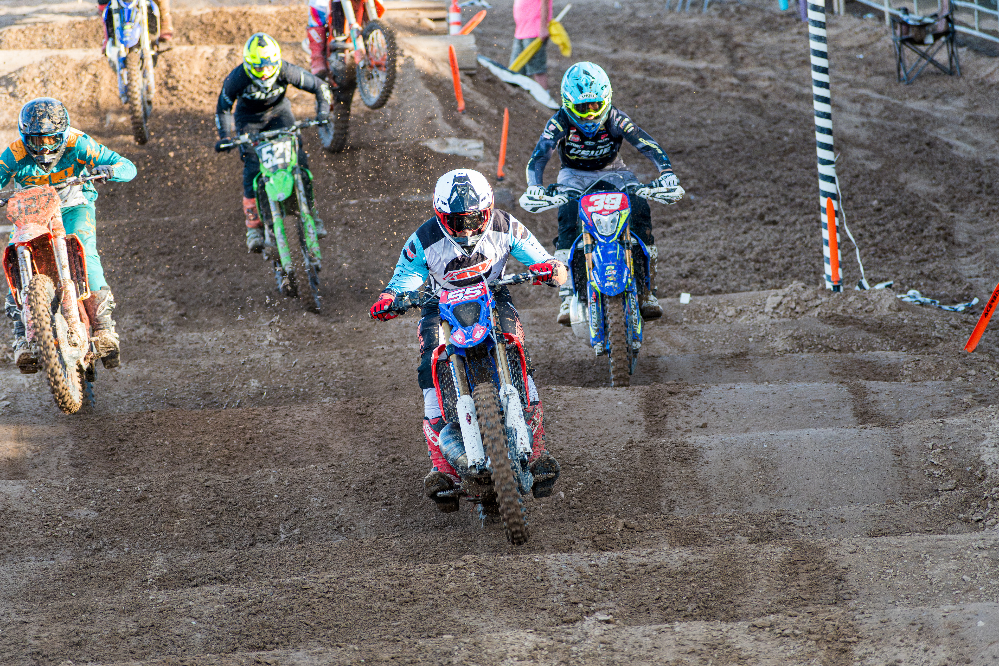 Nephi, Utah – June 28, 2025: A motocross rider competes during the Juab Xtreme Racing event at Juab County Fairgrounds.