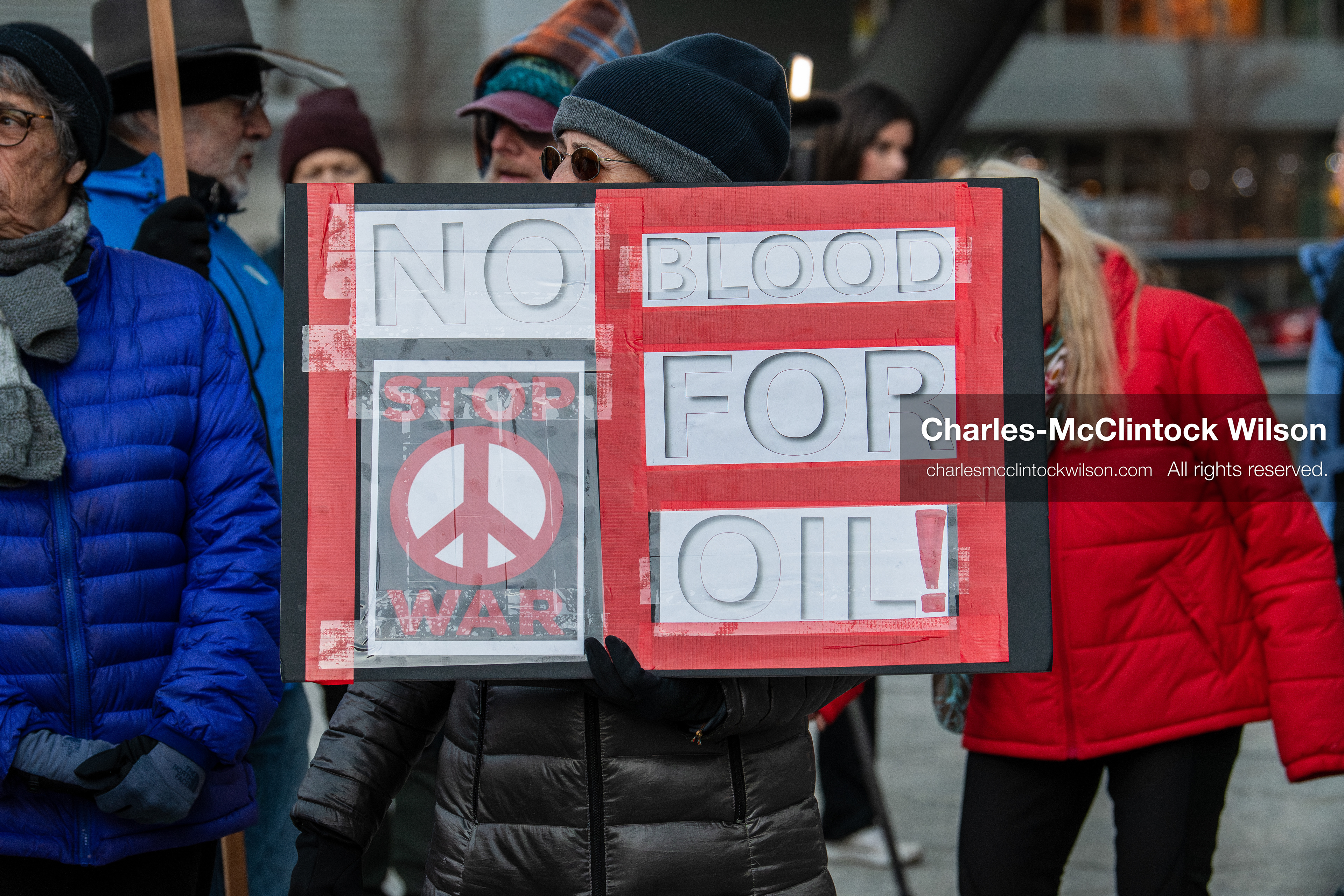 January 5, 2026, Salt Lake City, Utah, USA: A demonstrator holds a sign during a protest outside the Wallace Federal Building in Salt Lake City, Utah. The rally, organized by Salt Lake Indivisible, called for congressional limits on presidential war powers following recent US military actions in Venezuela involving the government of Nicolas Maduro. (Credit Image: (c) Charles‑McClintock Wilson/ZUMA Press Wire)