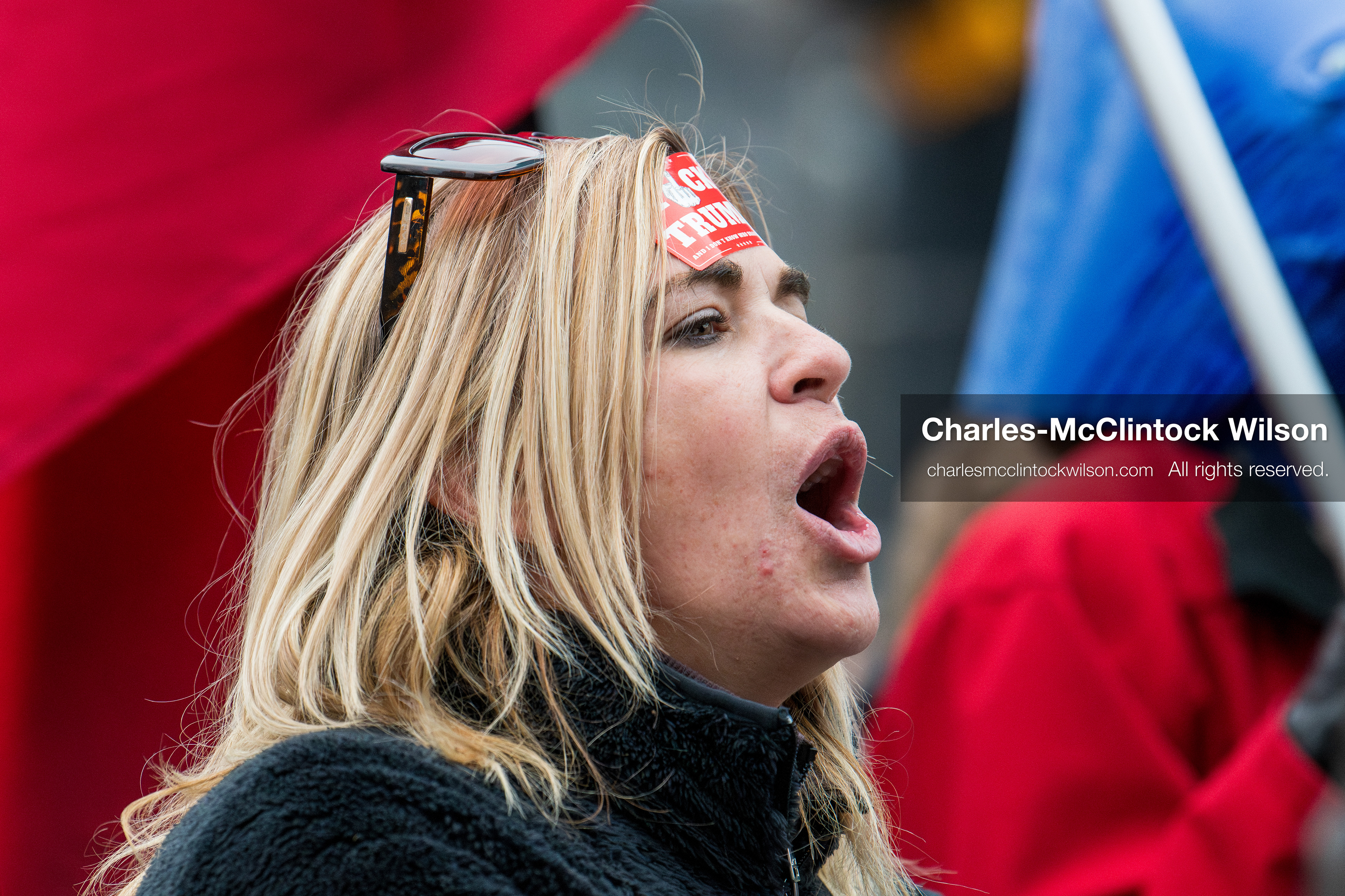 January 3, 2026, Salt Lake City, Utah, USA: A demonstrator participates in a protest against US action in Venezuela outside the Wallace Federal Building in Salt Lake City, Utah. Protesters held signs and flags as part of a nationwide mobilization responding to recent military developments. (Credit Image: (c) Charles‑McClintock Wilson/ZUMA Press Wire)