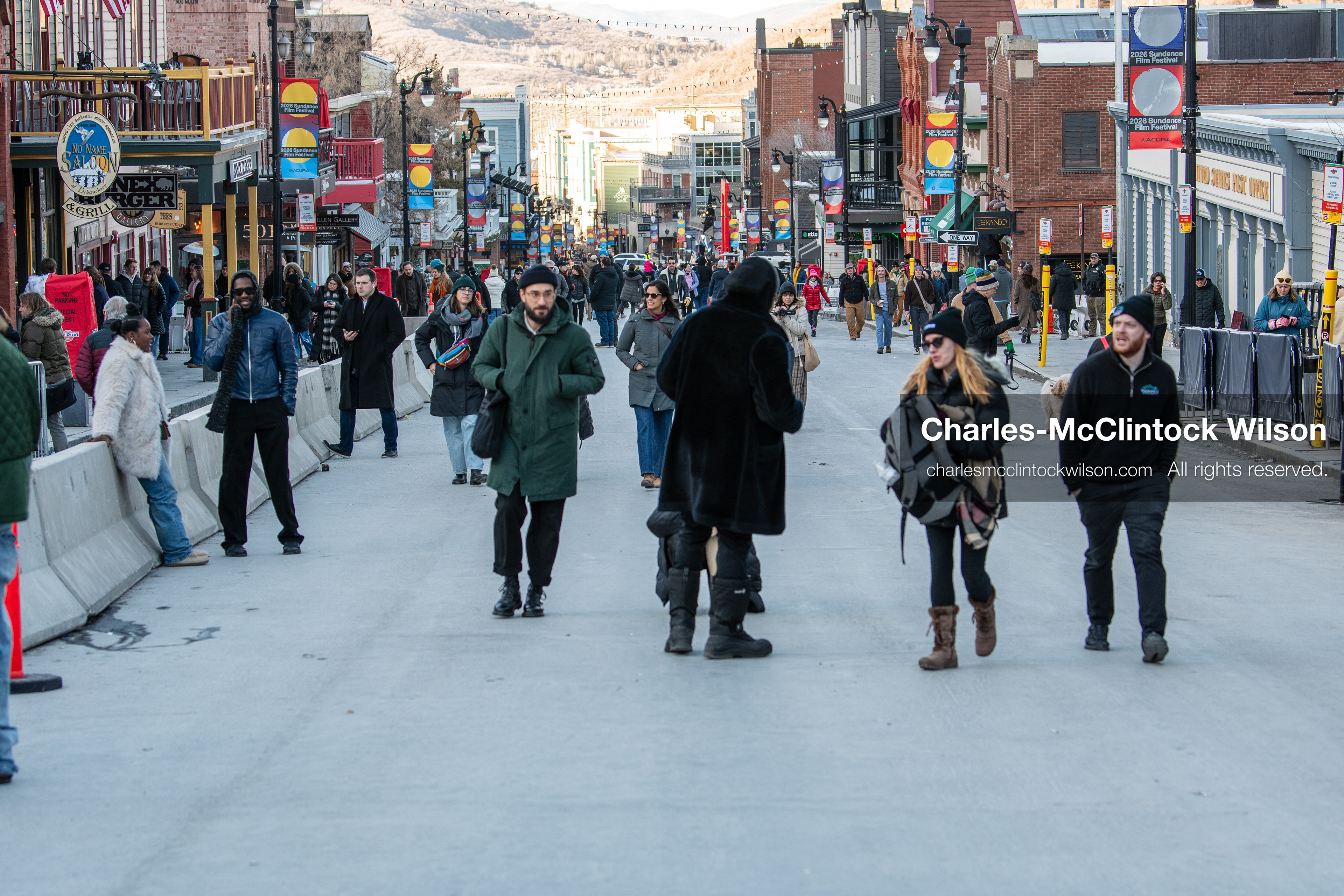  January 26, 2026, Park City, Utah, USA: Pedestrians walk along Main Street during the 2026 Sundance Film Festival in Park City, Utah, on Monday, Jan. 26, 2026. (Credit Image: © Charles McClintock Wilson/ZUMA Press Wire)