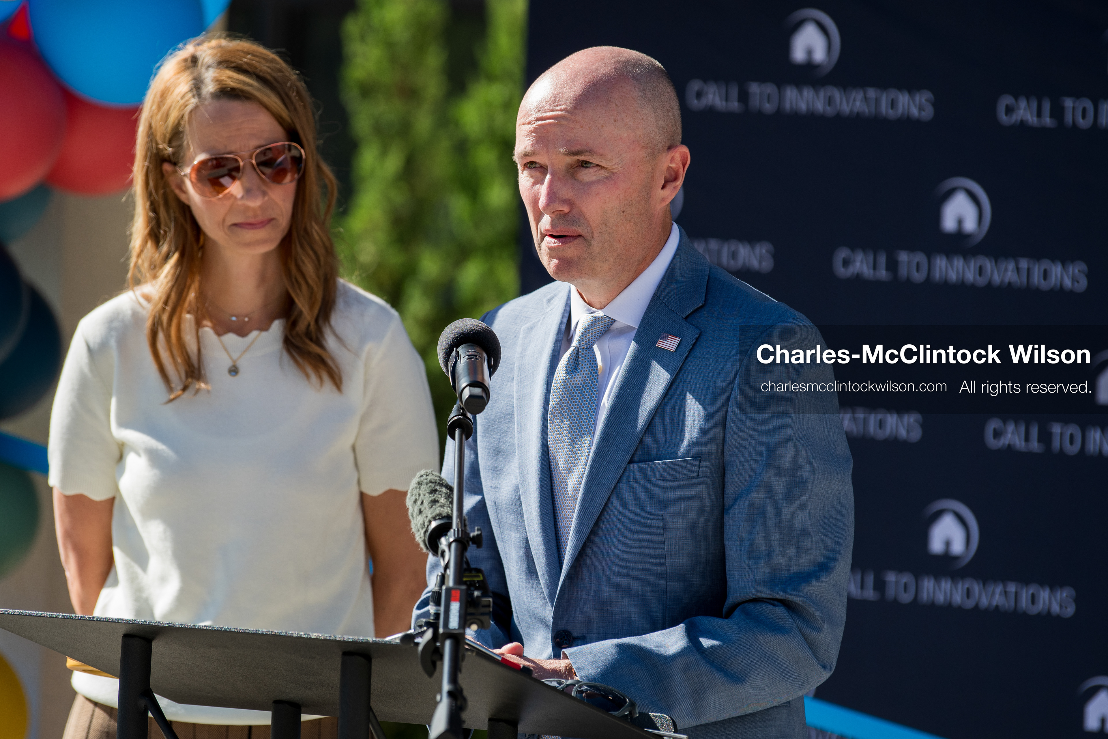 May 28, 2026, Lehi, Utah, USA: Utah Governor SPENCER COX speaks during the opening of Innovation Park at Holbrook Farms and the Lehi Rippy Literacy Center on May 28, 2026, in Lehi, Utah. (Credit Image: © Charles‑McClintock Wilson/ZUMA Press Wire)