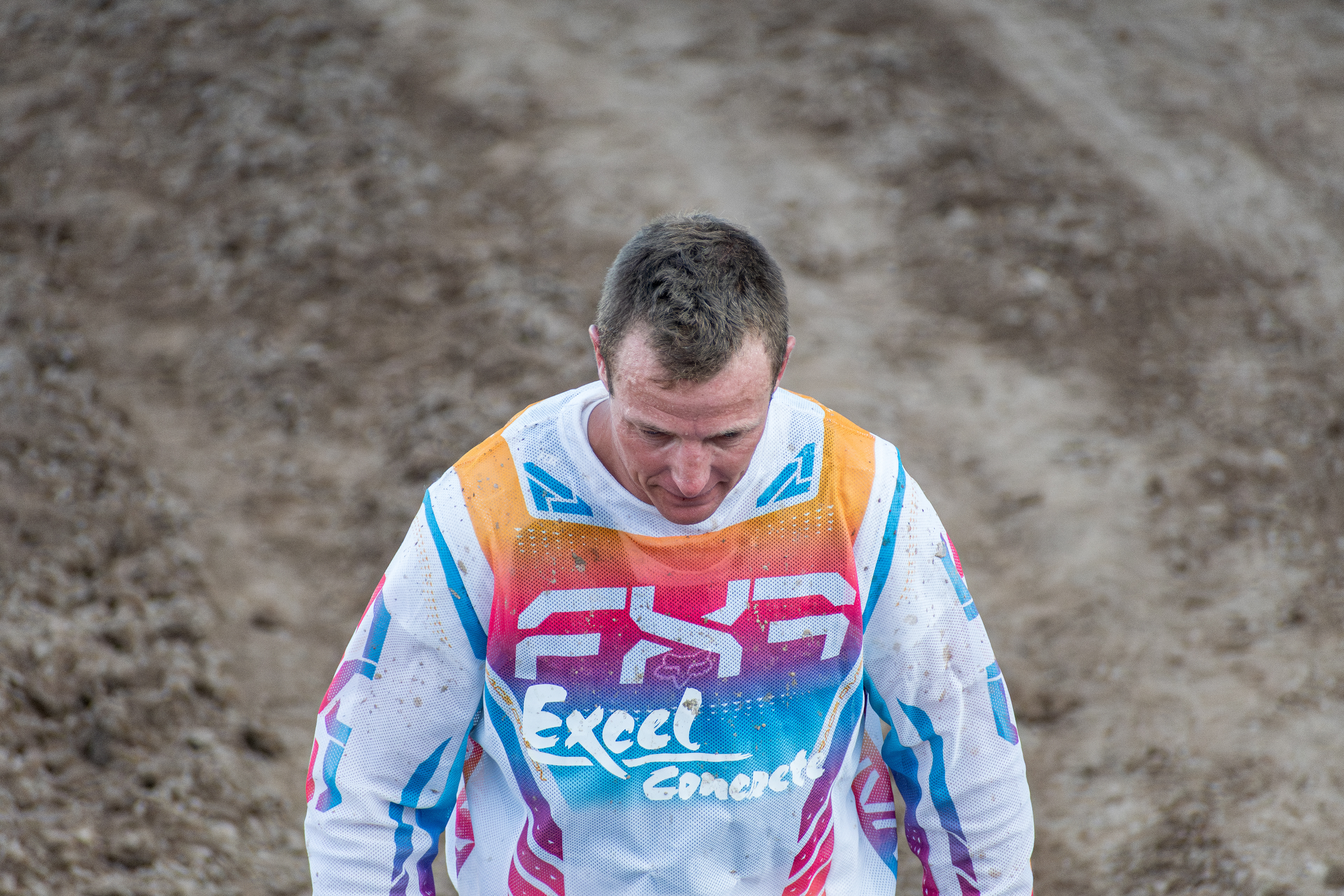 Nephi, Utah – June 28, 2025: Rider Nick Thompson exits the arena following his performance at the Juab Xtreme Racing event in Nephi, Utah.