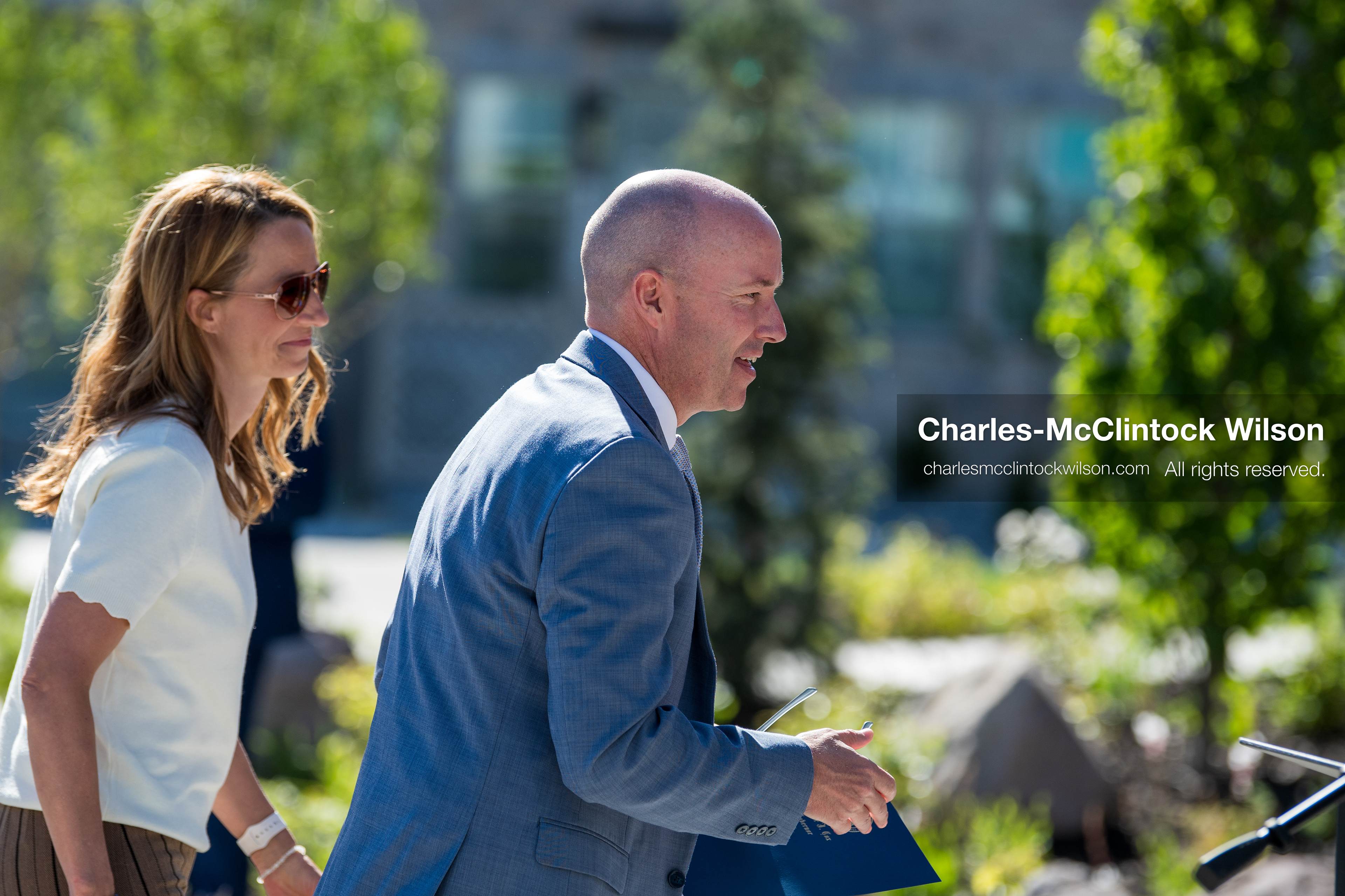 May 28, 2026, Lehi, Utah, USA: Utah Governor SPENCER COX and First Lady ABBY COX attend the opening ceremony for Innovation Park at Holbrook Farms and the Lehi Rippy Literacy Center on May 28, 2026, in Lehi, Utah. (Credit Image: © Charles‑McClintock Wilson/ZUMA Press Wire)