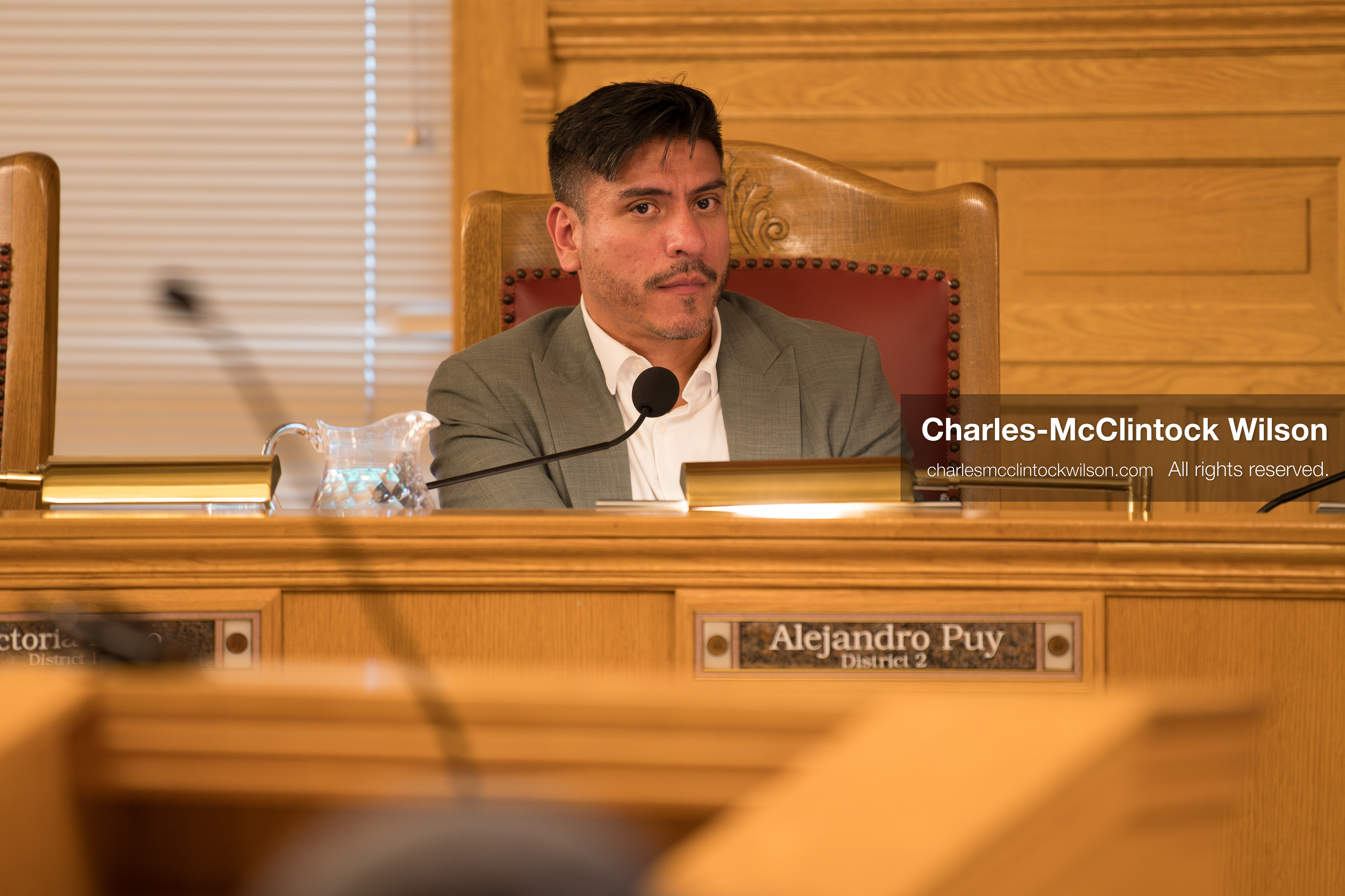 May 5, 2026, Salt Lake City, Utah, USA: Salt Lake City Council Chair ALEJANDRO PUY, who represents District 2, listens during the Salt Lake City Council's formal meeting in Salt Lake City on Tuesday, May 5, 2026. The meeting included public hearings on a proposed camping and public property ordinance. (Credit Image: © Charles-McClintock Wilson/ZUMA Press Wire)