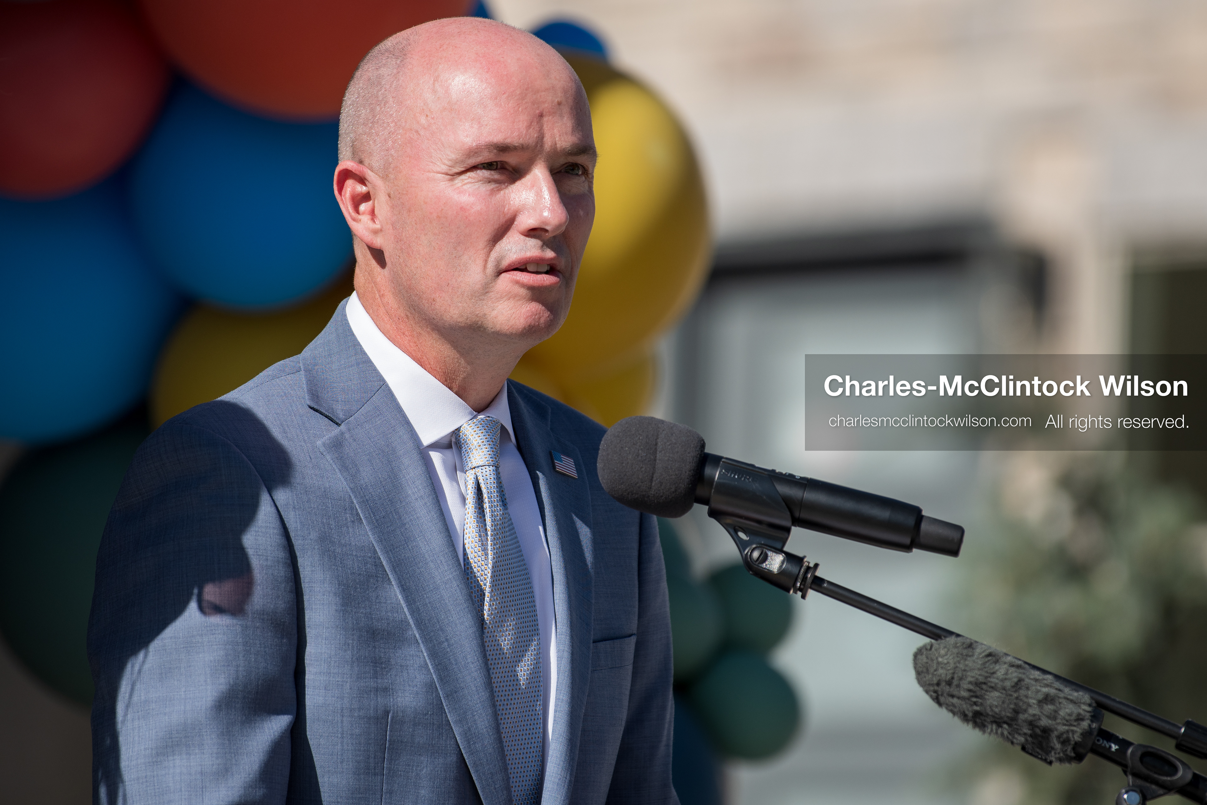 May 28, 2026, Lehi, Utah, USA: Utah Governor SPENCER COX speaks during the opening of Innovation Park at Holbrook Farms and the Lehi Rippy Literacy Center on May 28, 2026, in Lehi, Utah. (Credit Image: © Charles‑McClintock Wilson/ZUMA Press Wire)