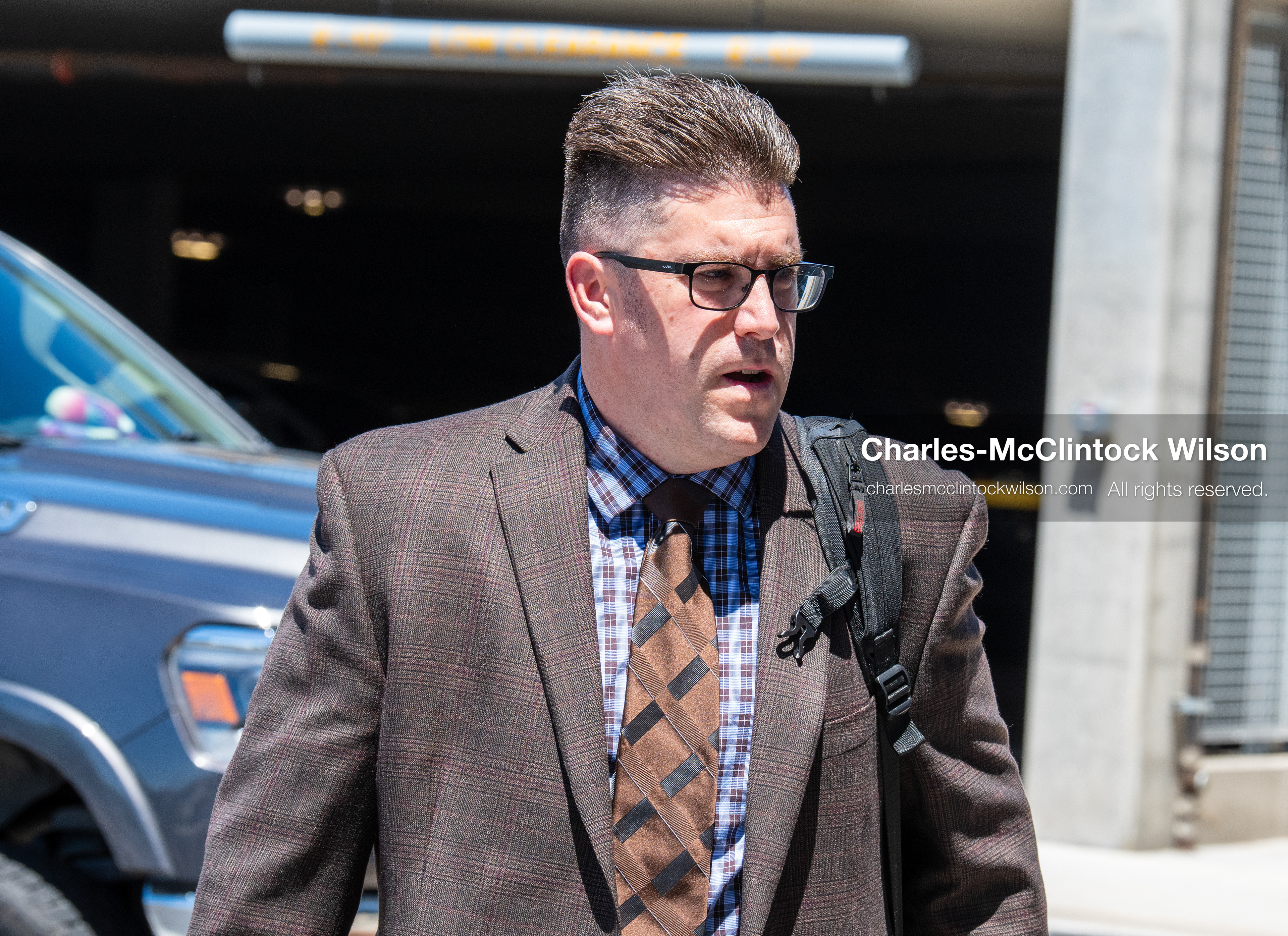 July 8, 2026, Provo, Utah, USA: Utah State Bureau of Investigation agent DAVID HULL arrives at the Fourth District Court in Provo for the third day of the preliminary hearing in the Tyler Robinson case. Prosecutors are continuing to present evidence to determine whether probable cause exists for the case to proceed to trial after Charlie Kirk was fatally shot at Utah Valley University in 2025. (Credit Image: © Charles-McClintock Wilson/ZUMA Press Wire)