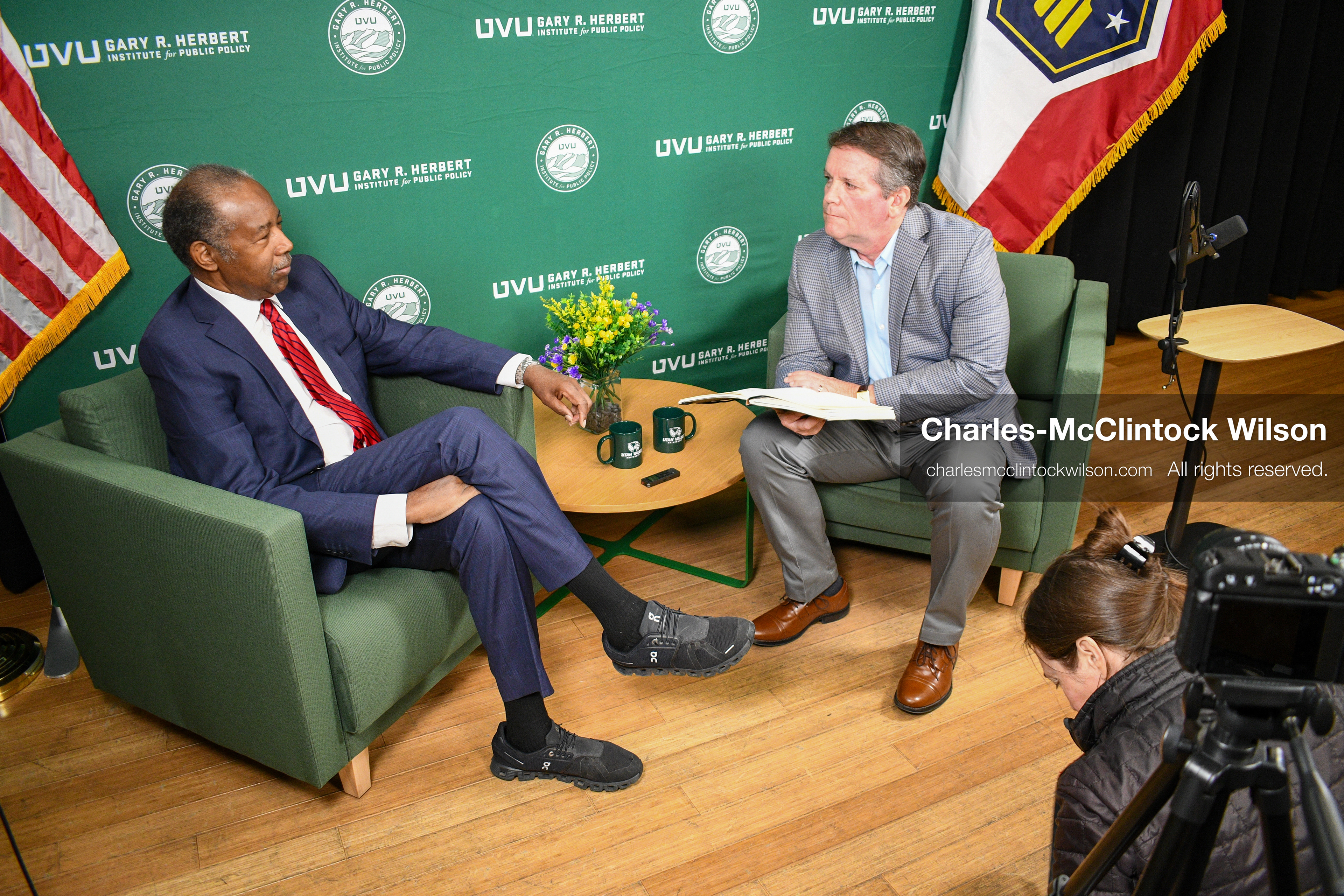 November 5, 2025, Orem, Utah, USA: Dr. Ben Carson, former U.S. Secretary of Housing and Urban Development and 2016 Republican presidential candidate, speaks with members of the press ahead of a public event hosted by the Gary R. Herbert Institute at Utah Valley University in Orem, Utah, on Nov. 5, 2025. (Credit Image: © Charles-McClintock Wilson/ZUMA Press Wire)