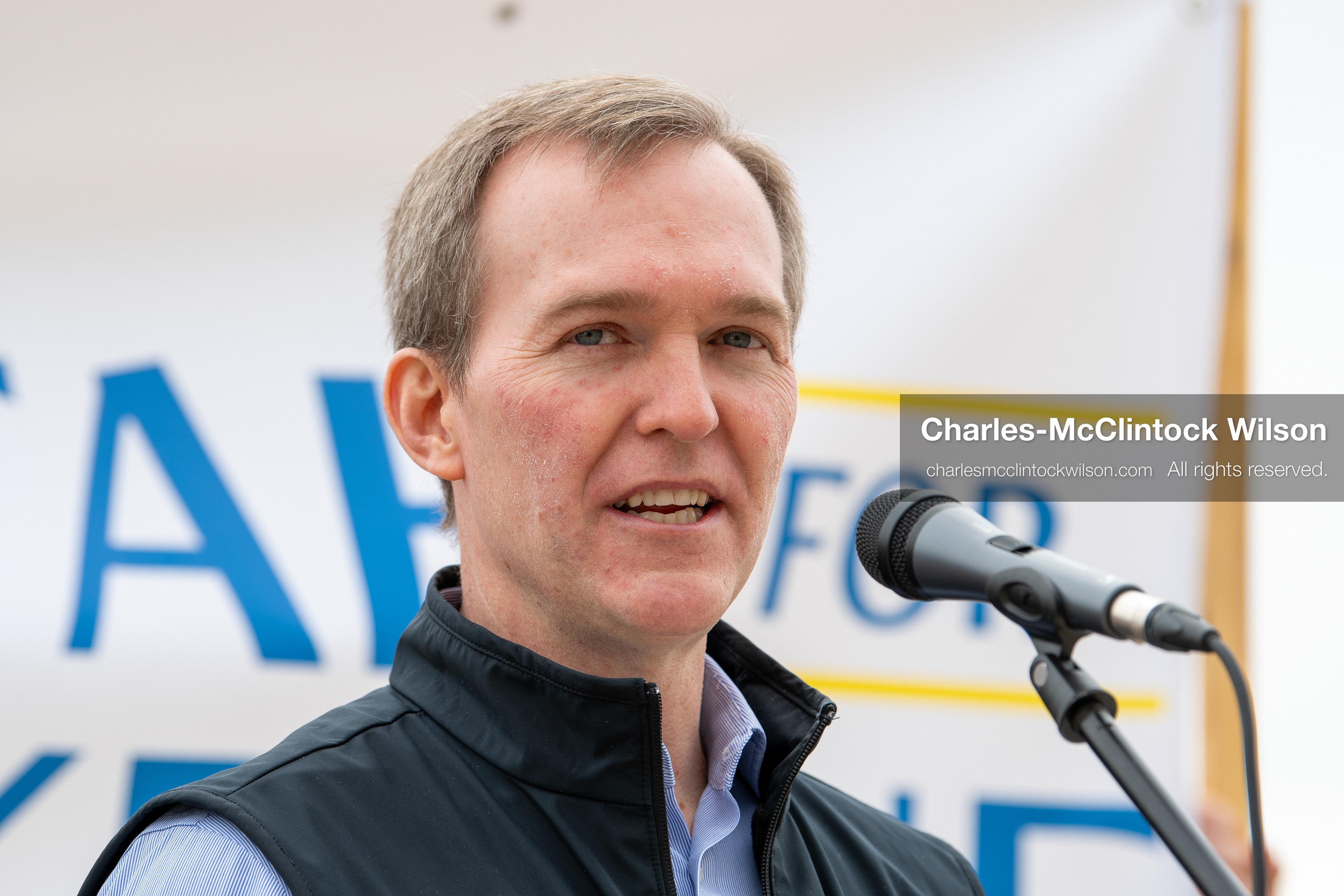  February 28, 2026, Salt Lake City, Utah, USA: Former U.S. Rep BEN MCADAMS, a Democrat from Utah and a 2026 congressional candidate, speaks during the Stand With Ukraine rally at the Utah State Capitol. The event marked the four year anniversary of the full scale Russian invasion of Ukraine and drew community members showing support for Ukrainians and local humanitarian efforts. (Credit Image: © Charles McClintock Wilson/ZUMA Press Wire)