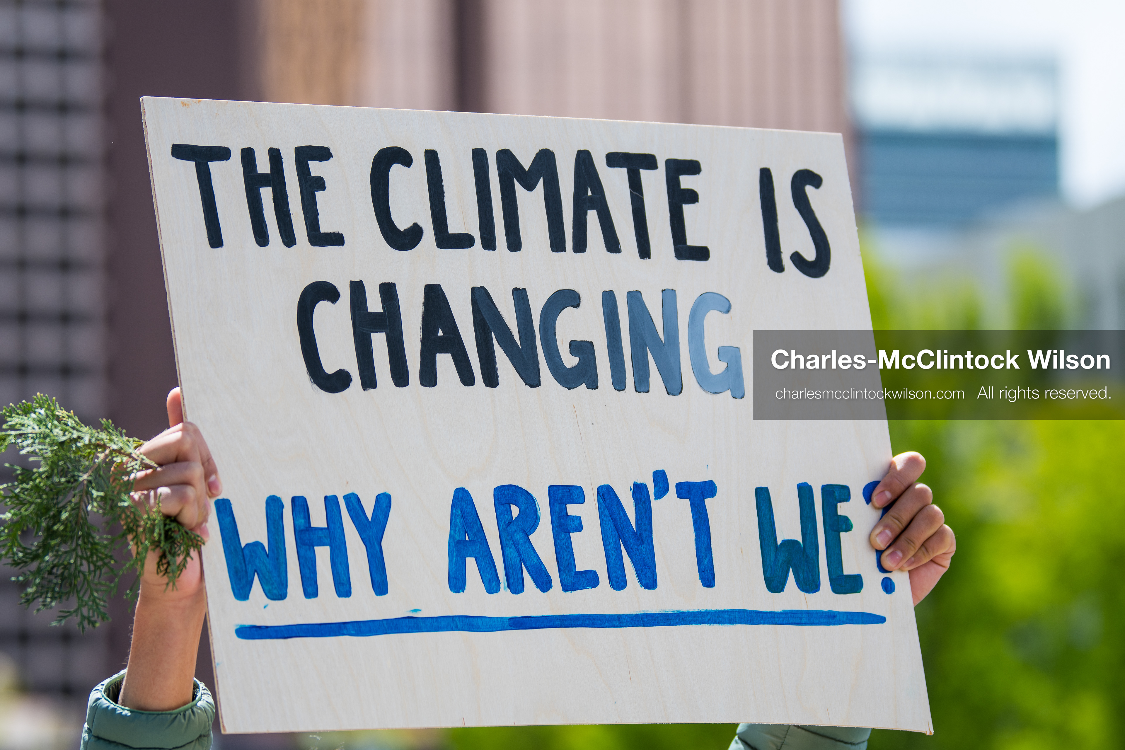 April 22, 2026, Salt Lake City, Utah, USA: A participant holds a sign during an Earth Day event hosted by Sunrise University of Utah at the Salt Lake City and County Building. The gathering brought together students, community members, and speakers to highlight sustainability issues affecting Utah. (Credit Image: © Charles-McClintock Wilson/ZUMA Press Wire)