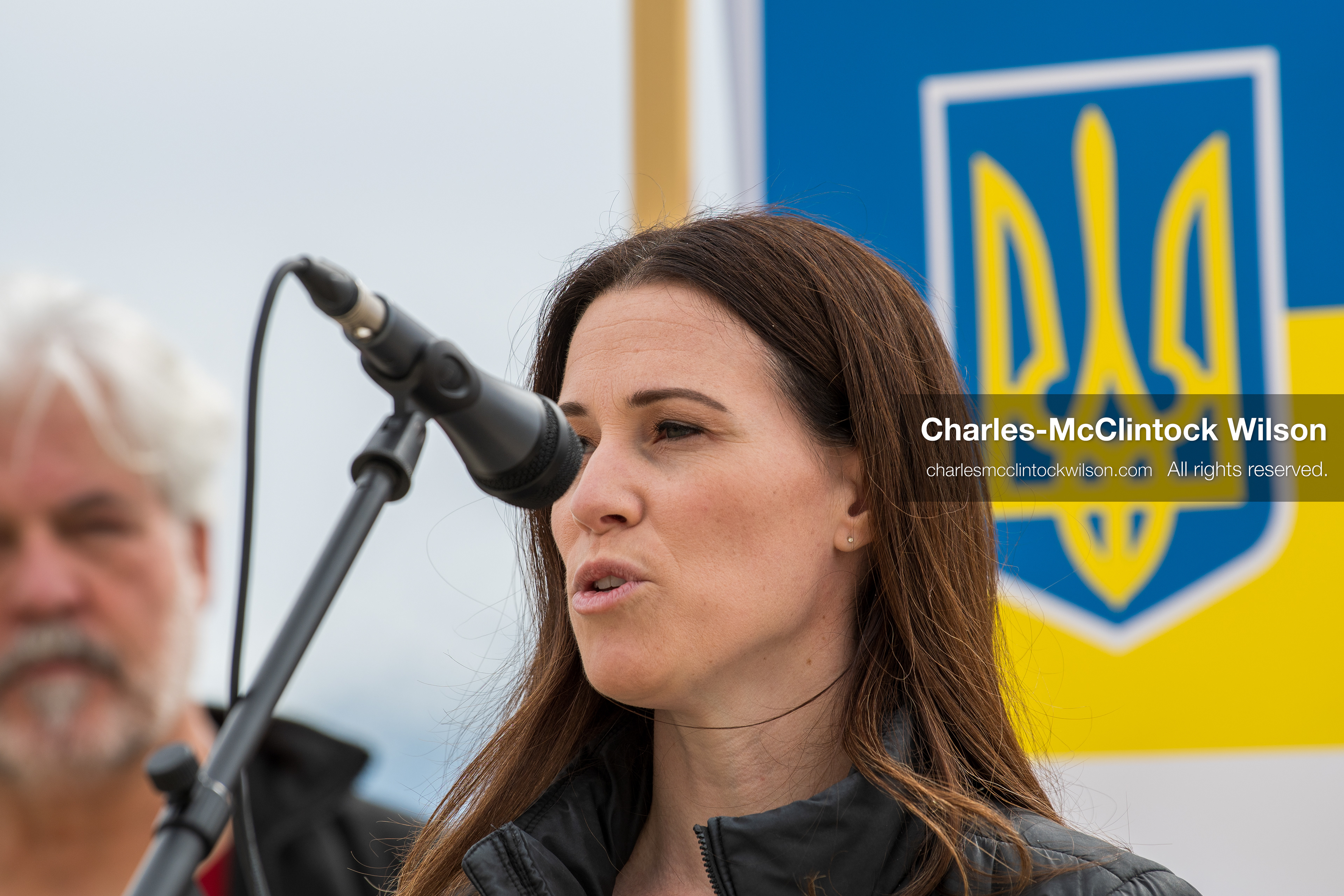 February 28, 2026, Salt Lake City, Utah, USA: STEPHANIE PITCHER, Utah state senator and a Democrat from Utah, speaks during the Stand With Ukraine rally at the Utah State Capitol. The event marked the four year anniversary of the full scale Russian invasion of Ukraine and brought community members together in support of Ukrainians and local humanitarian efforts. (Credit Image: © Charles McClintock Wilson/ZUMA Press Wire)