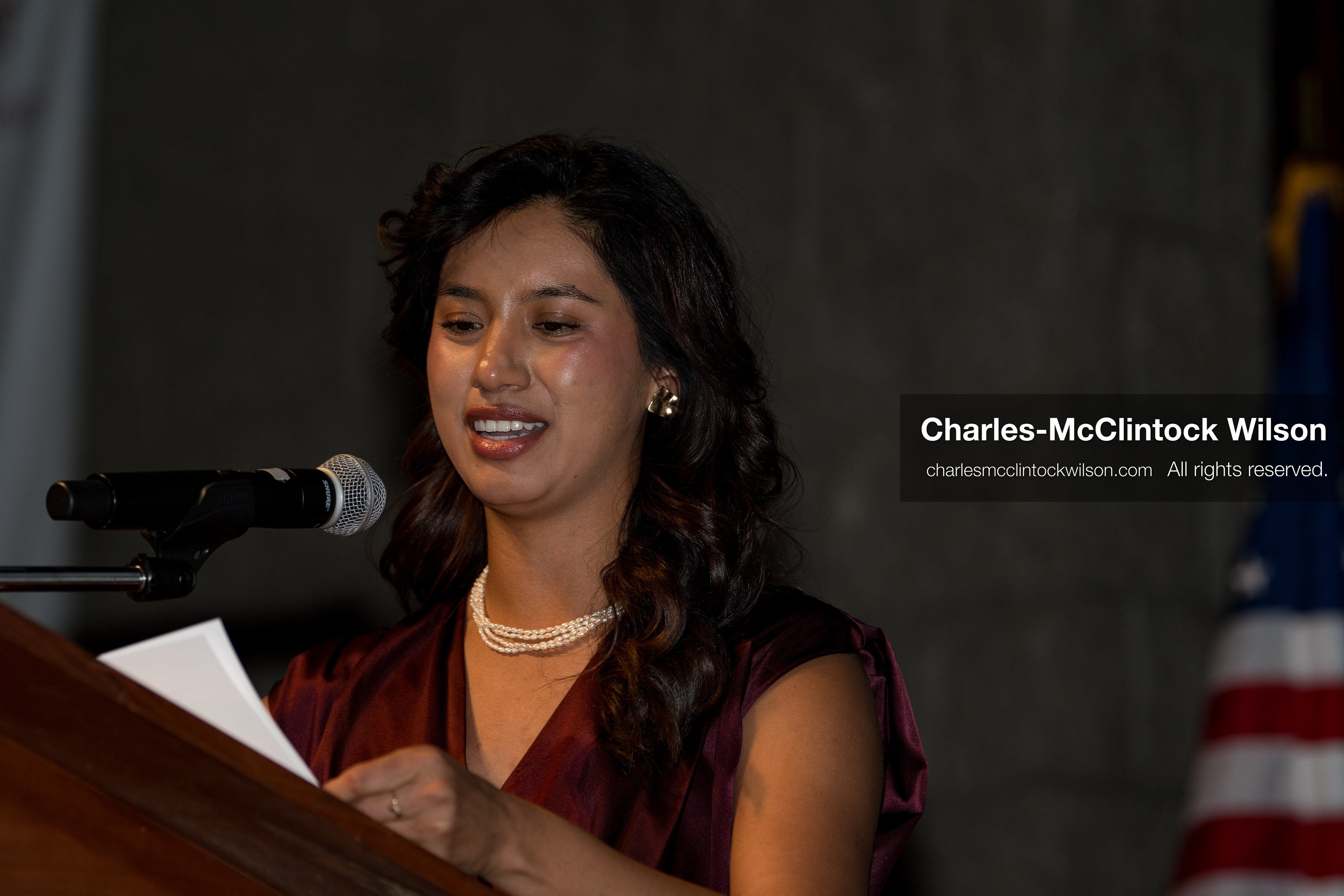 April 25, 2026, Sandy, Utah, USA: EVA LOPEZ CHAVEZ, a Salt Lake City Council member and a candidate for the Democratic nomination in Utah's 1st Congressional District, speaks during the 2026 Utah Democratic Convention at Jordan High School in Sandy. (Credit Image: © Charles-McClintock Wilson/ZUMA Press Wire)