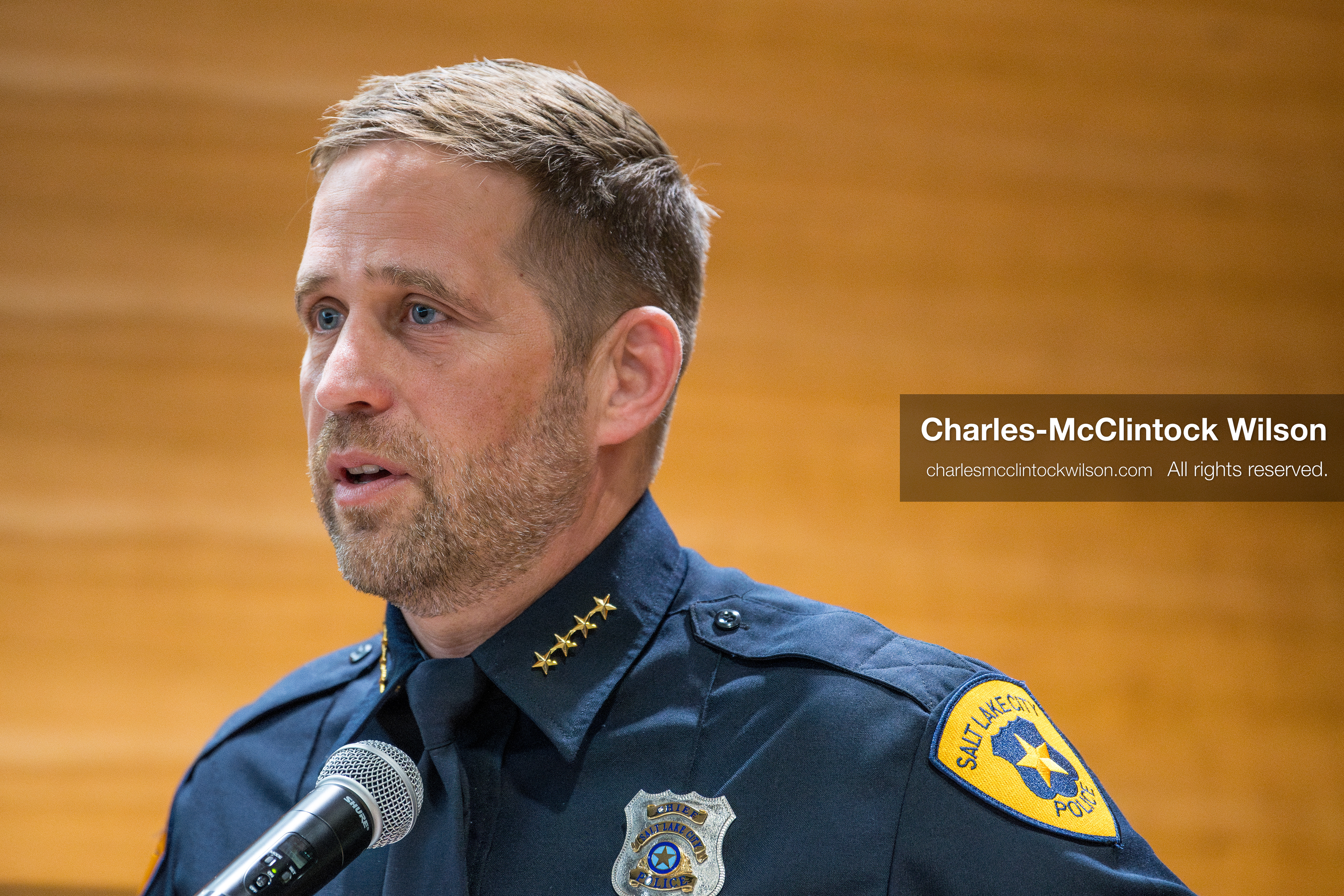 January 8, 2026, Salt Lake City, Utah, USA: Salt Lake City Police Chief BRIAN REDD speaks during a press conference at the Salt Lake City Public Safety Building in Salt Lake City, Utah, on Jan. 8, 2026. Officials provided updates on the investigation into the shooting outside an LDS meetinghouse on Redwood Road the previous night, where 38 year old Sione Vatuvei and 46 year old Vaea Tulikihihifo were killed and six others were wounded during a memorial service. Police said they have solid leads and are reviewing surveillance video and license plate reader data. (Credit Image: © Charles-McClintock Wilson/ZUMA Press Wire)