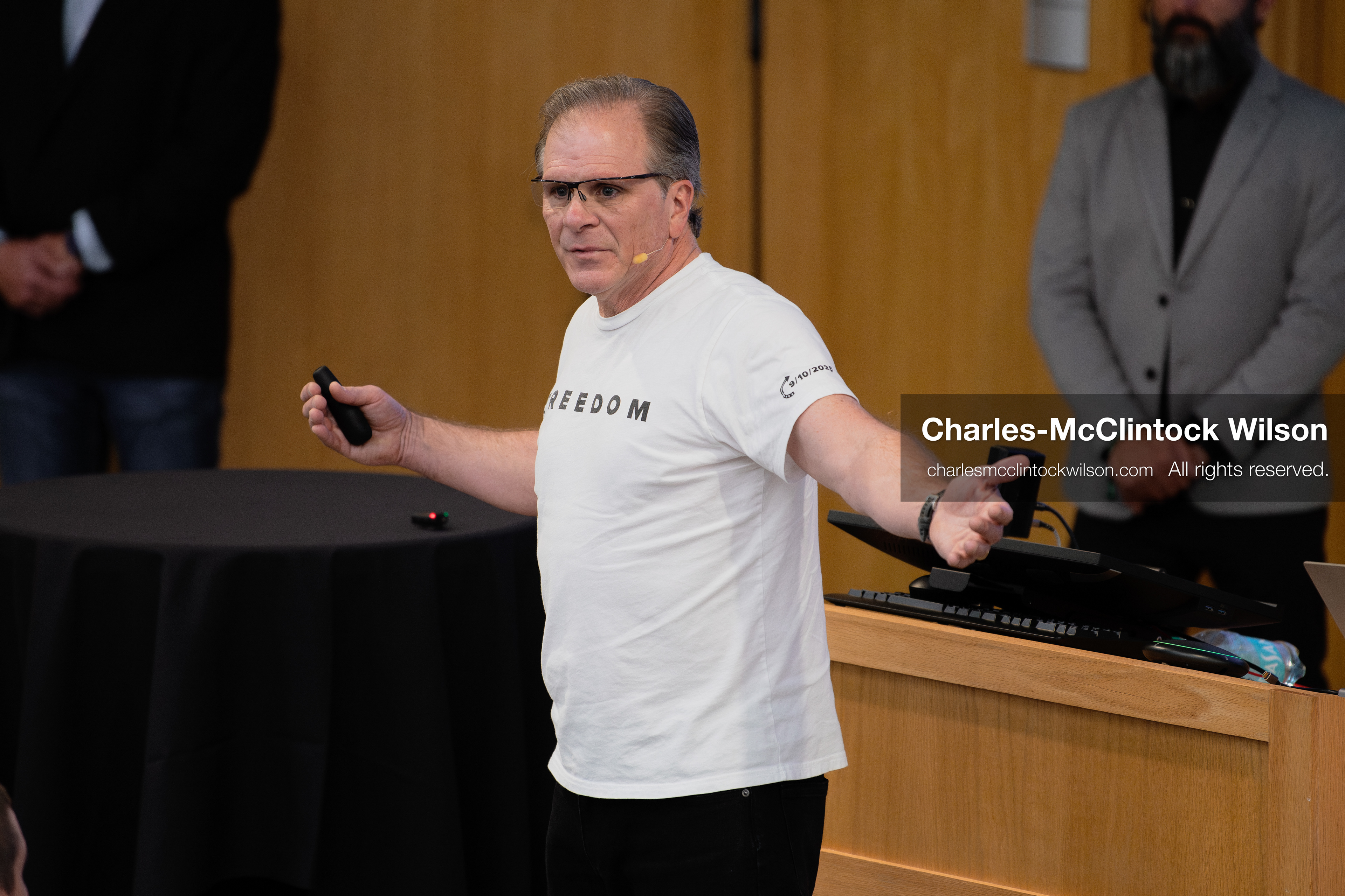 March 26, 2026, Orem, Utah, USA: US author, Christian apologist, and founder of http://CrossExamined.org Frank Turek speaks during a stop on his “Change My Mind” College Tour at Utah Valley University in Orem, Utah. The event, hosted by Ratio Christi, included discussions on faith, philosophy, and the problem of evil. (Credit Image: © Charles-McClintock Wilson/ZUMA Press Wire)
