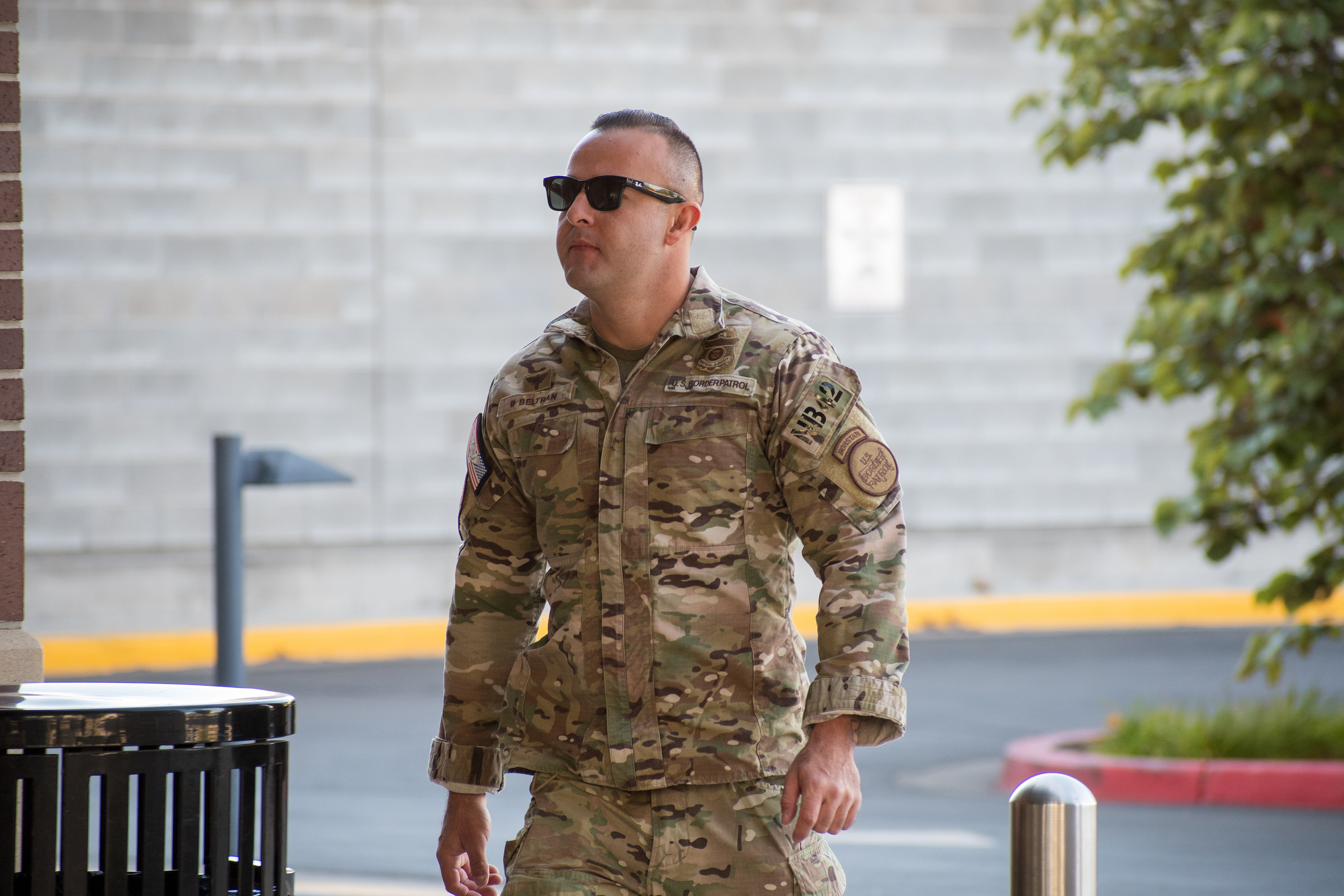 September 15, 2025 – Provo, Utah, United States: A U.S. Border Patrol agent walks near the Utah Valley Convention Center during a Department of Homeland Security career expo focused on recruiting law enforcement and security personnel. Photograph by Charles‑McClintock Wilson / ZUMA Press Wire