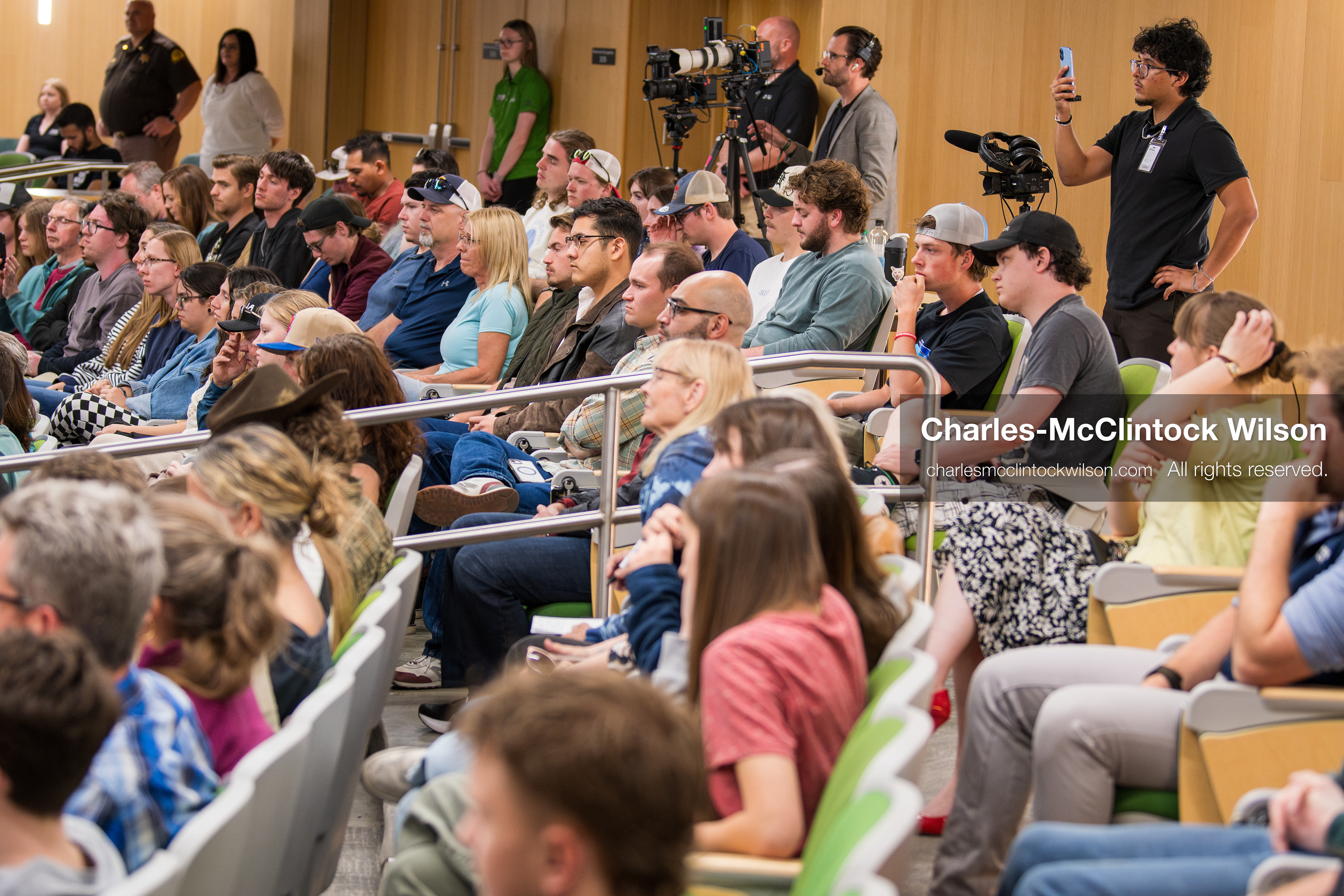 March 26, 2026, Orem, Utah, USA: Audience members fill a lecture hall during Frank Turek’s “Change My Mind” College Tour event at Utah Valley University in Orem, Utah. (Credit Image: © Charles McClintock Wilson/ZUMA Press Wire)