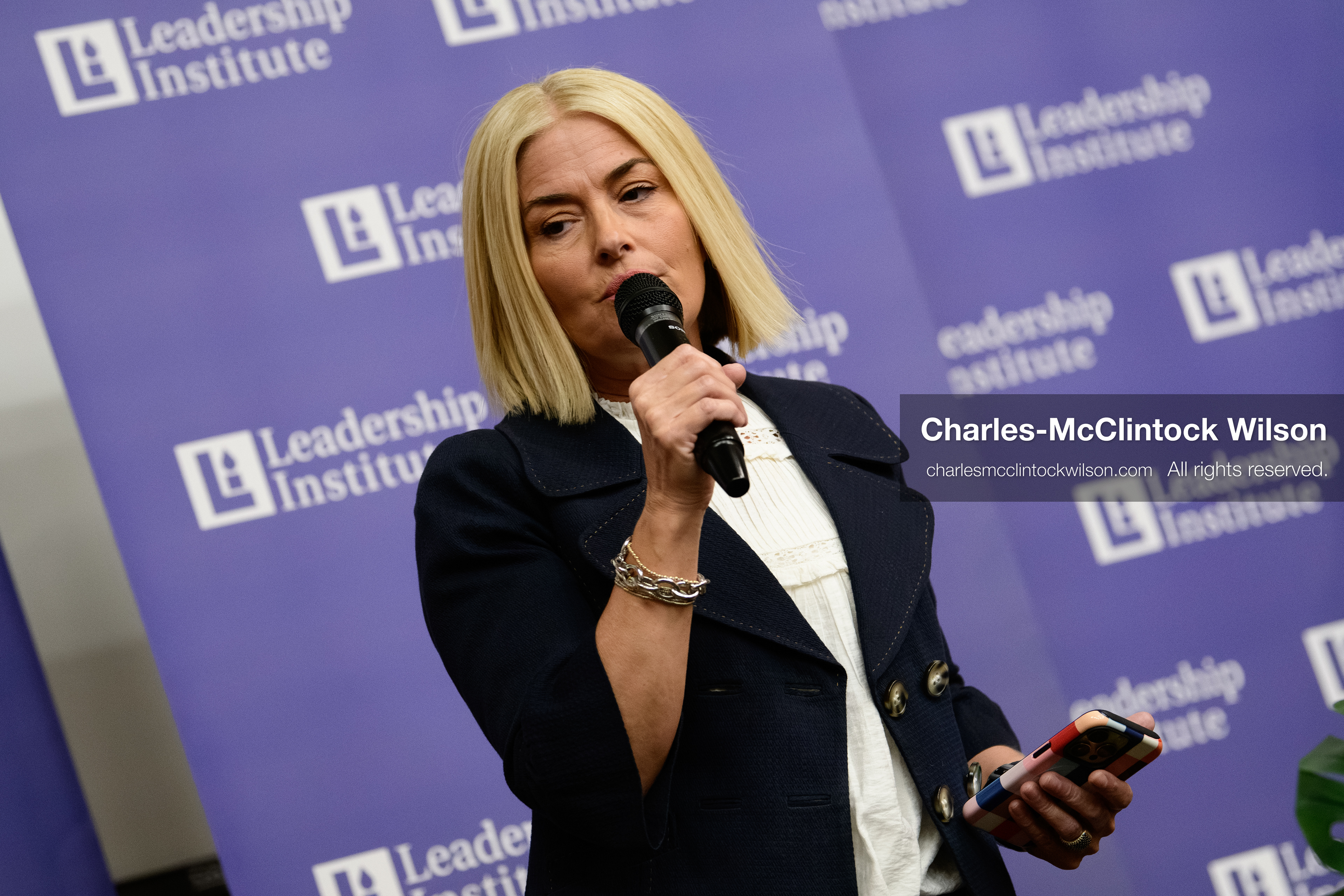 April 10, 2026, Salt Lake City, Utah, USA: Political advisor and conservative activist Carolyn Phippen, who serves as president of the Women’s Republican Club of Salt Lake, speaks during a “Learing Tour” event headlined by YouTuber Nick Shirley and organized by the Utah Federation of College Republicans at the University of Utah. (Credit Image: © Charles-McClintock Wilson/ZUMA Press Wire)
