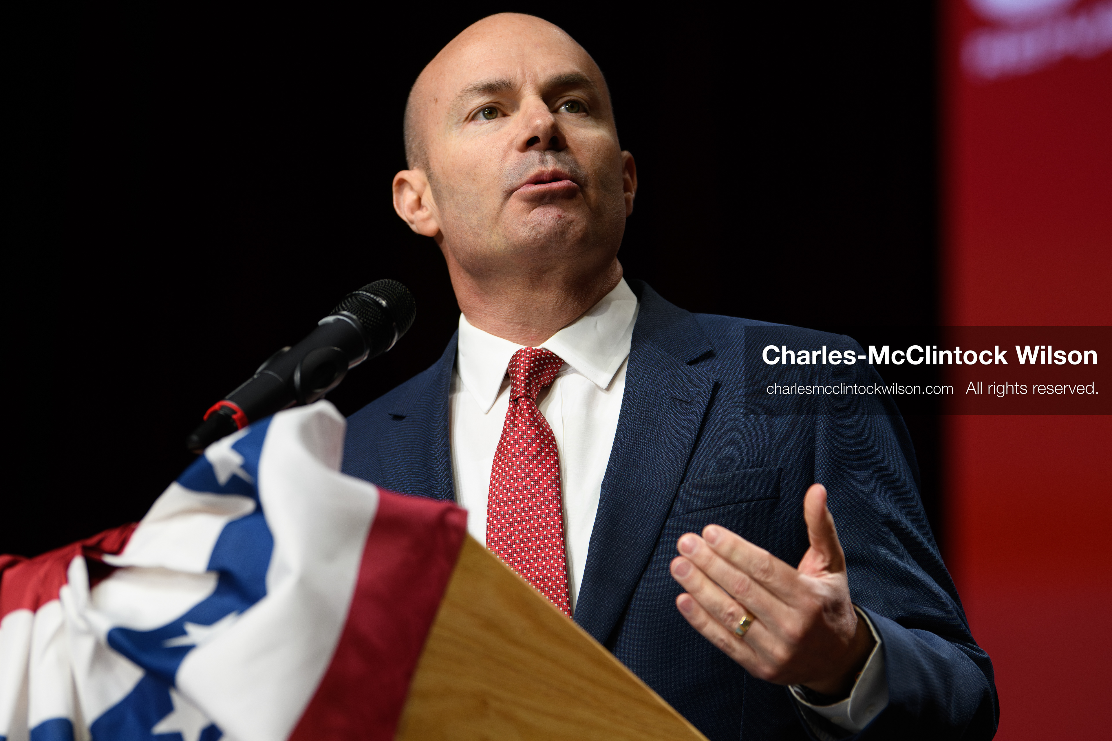 April 25, 2026, Orem, Utah, USA: U.S. Sen. MIKE LEE (R‑UT) speaks during the 2026 Utah Republican State Nominating Convention at the UCCU Center on the campus of Utah Valley University in Orem. (Credit Image: © Charles-McClintock Wilson/ZUMA Press Wire)