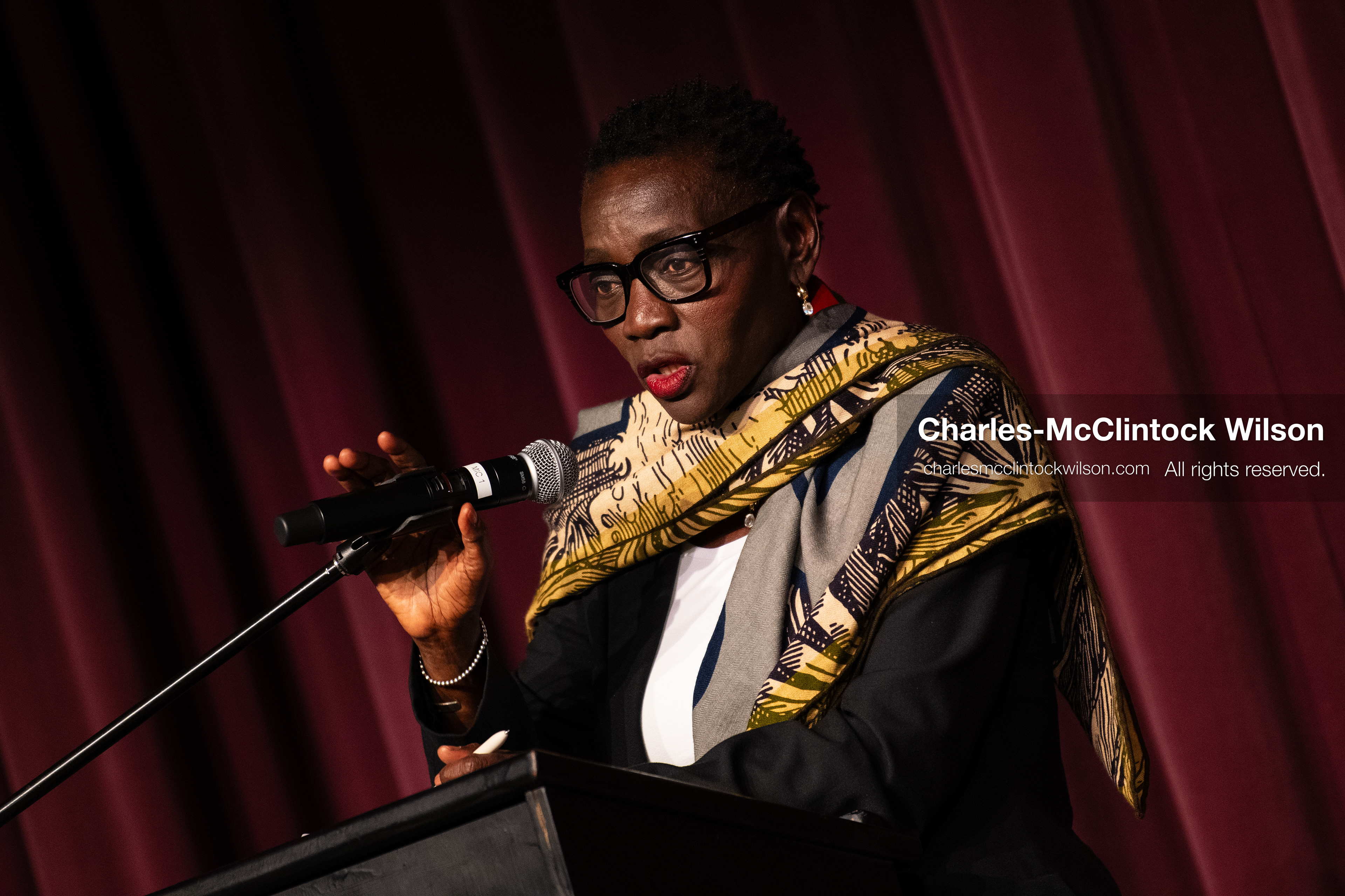 June 24, 2026, Salt Lake City, Utah, USA: Dr. AUMA OBAMA, founder of the Sauti Kuu Foundation and sister of former US president Barack Obama, speaks to attendees during the ''You(th) Matter'' community event at Glendale Middle School in Salt Lake City, Utah. (Credit Image: © Charles-McClintock Wilson/ZUMA Press Wire)