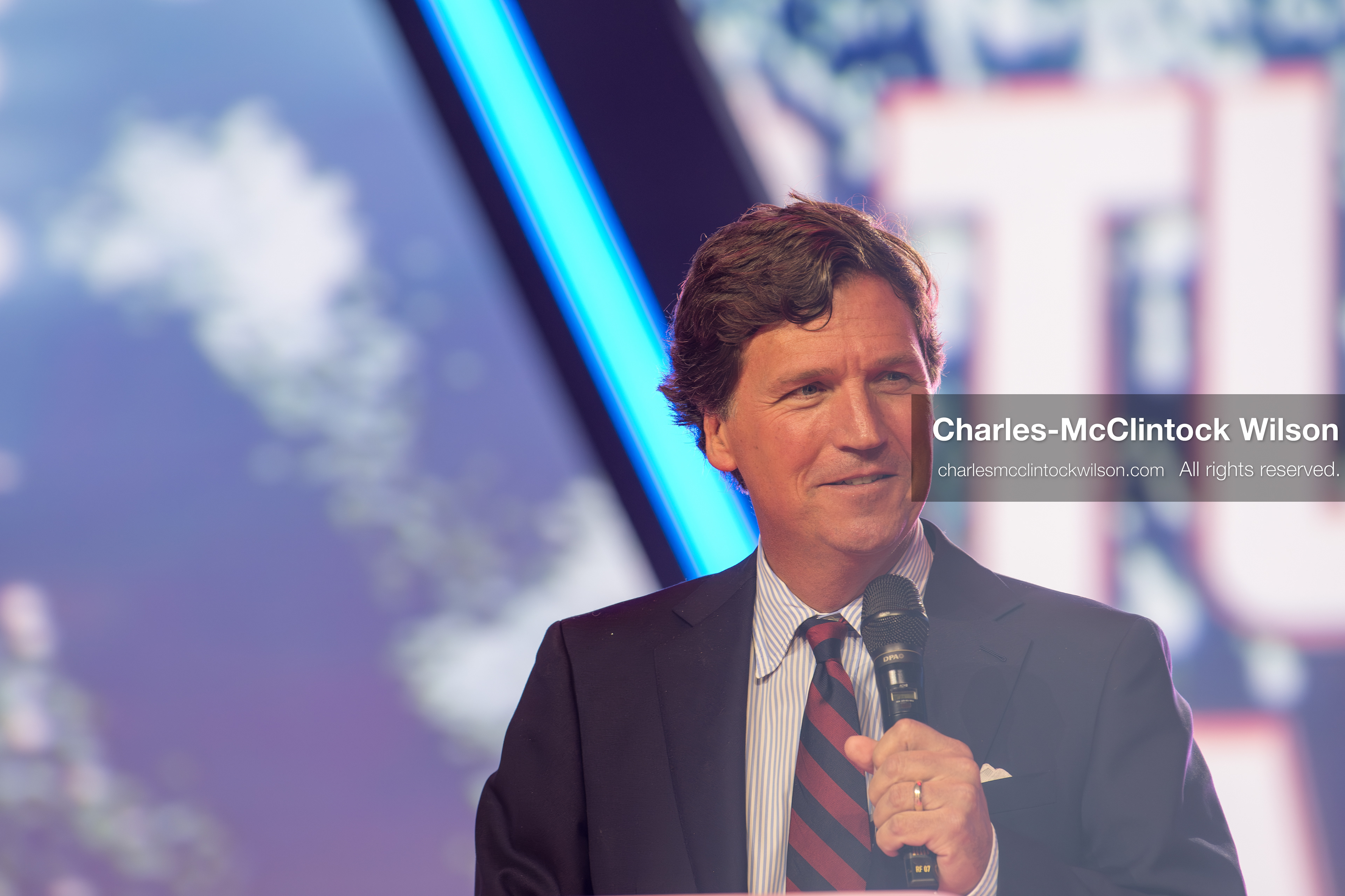 December 18, 2025, Phoenix, Arizona, USA: Tucker Carlson speaks on Day One of Turning Point USA’s AmericaFest 2025 at the Phoenix Convention Center in Phoenix, Arizona.   (Credit Image: © Charles‑McClintock Wilson/ZUMA Press Wire)