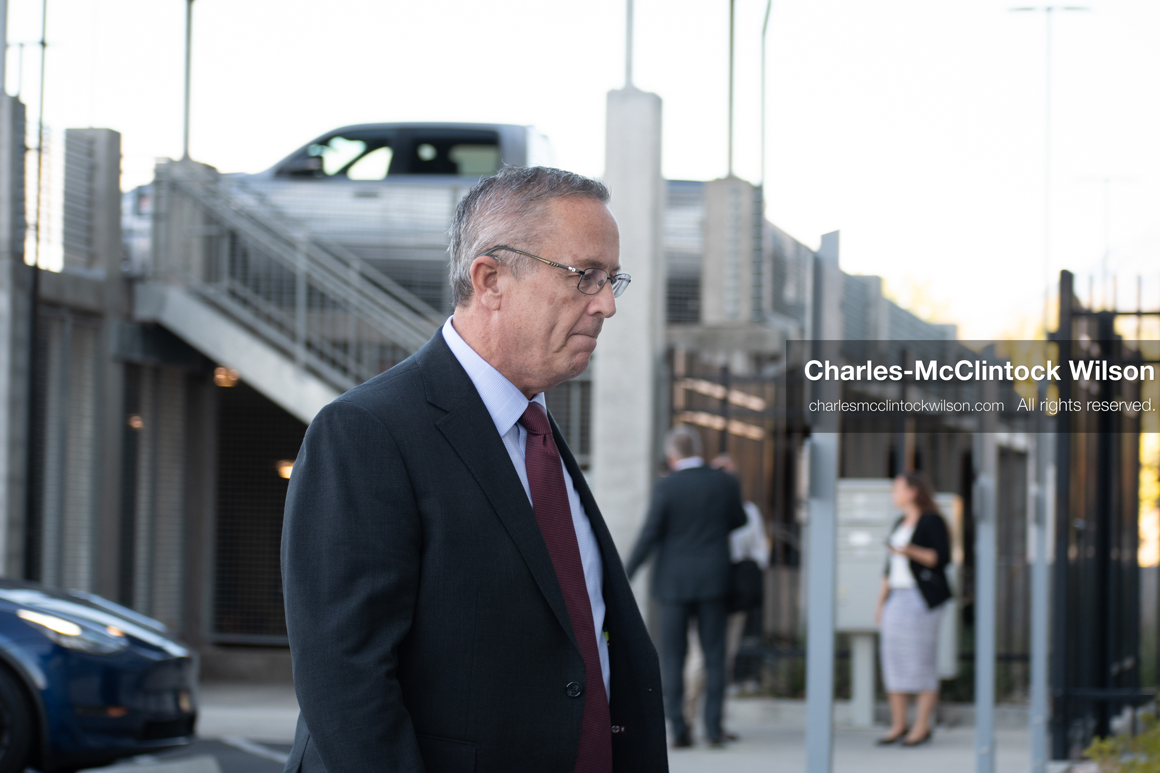 SEPTEMBER 29, 2025 — PROVO, UTAH, USA: Utah County Attorney Jeffrey Gray walks outside the Utah County Court ahead of a waiver hearing for Tyler Robinson. Robinson, charged with aggravated murder in the September 10 shooting death of conservative activist Charlie Kirk at Utah Valley University, appeared virtually for the proceedings. (Credit Image: © Charles‑McClintock Wilson / ZUMA Press Wire)