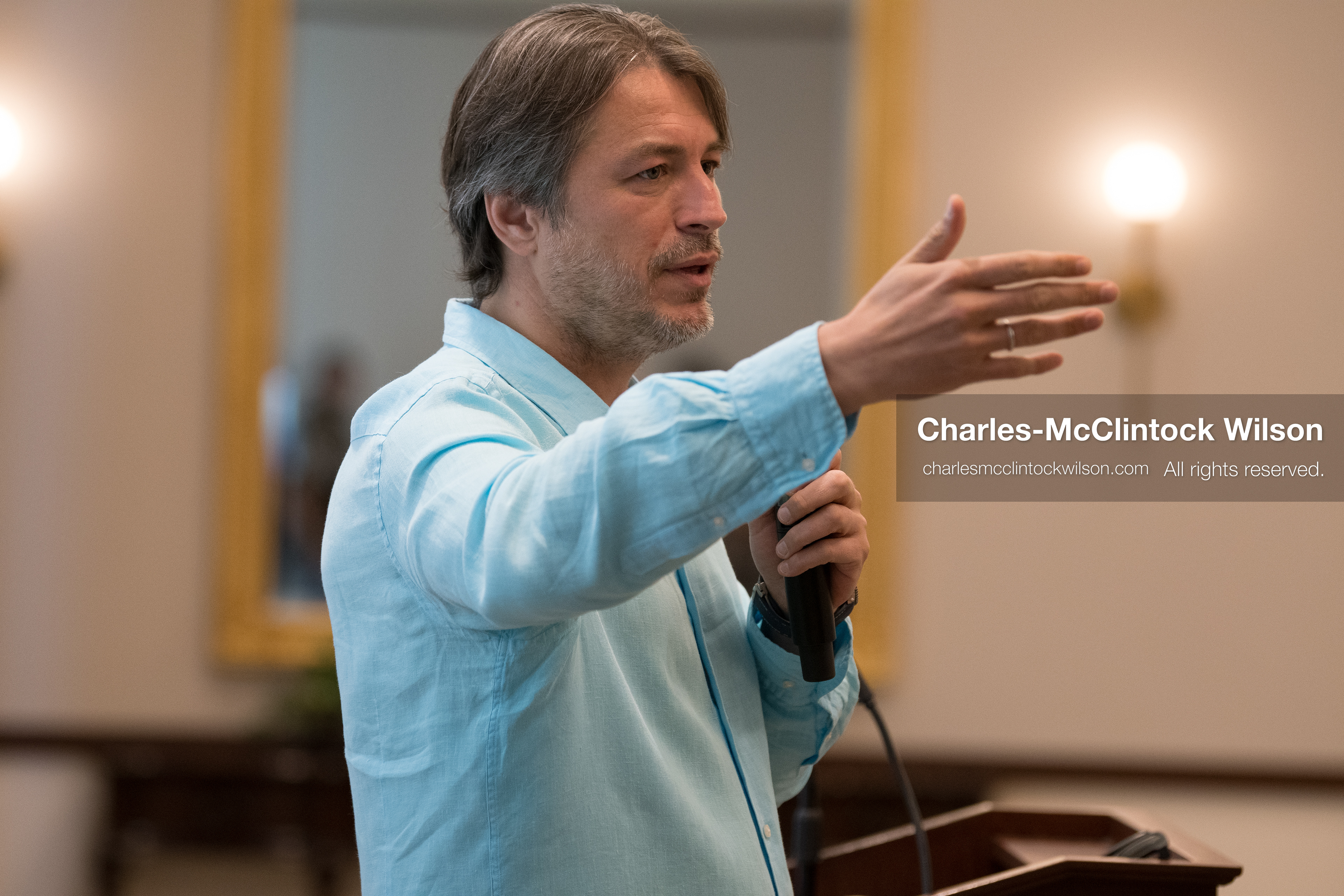  July 23, 2026, Salt Lake City, Utah, USA: Ukrainian activist SERHIY PRYTULA speaks during a community meeting at the Utah State Capitol building in Salt Lake City, Utah, on Thursday, July 23, 2026. The event, titled ''Ukraine in the Fifth Year of the Full-Scale War: An Honest Conversation,'' was hosted by the Prytula Foundation USA to discuss civil defense and ongoing humanitarian aid initiatives. (Credit Image: © Charles-McClintock Wilson/ZUMA Press Wire)