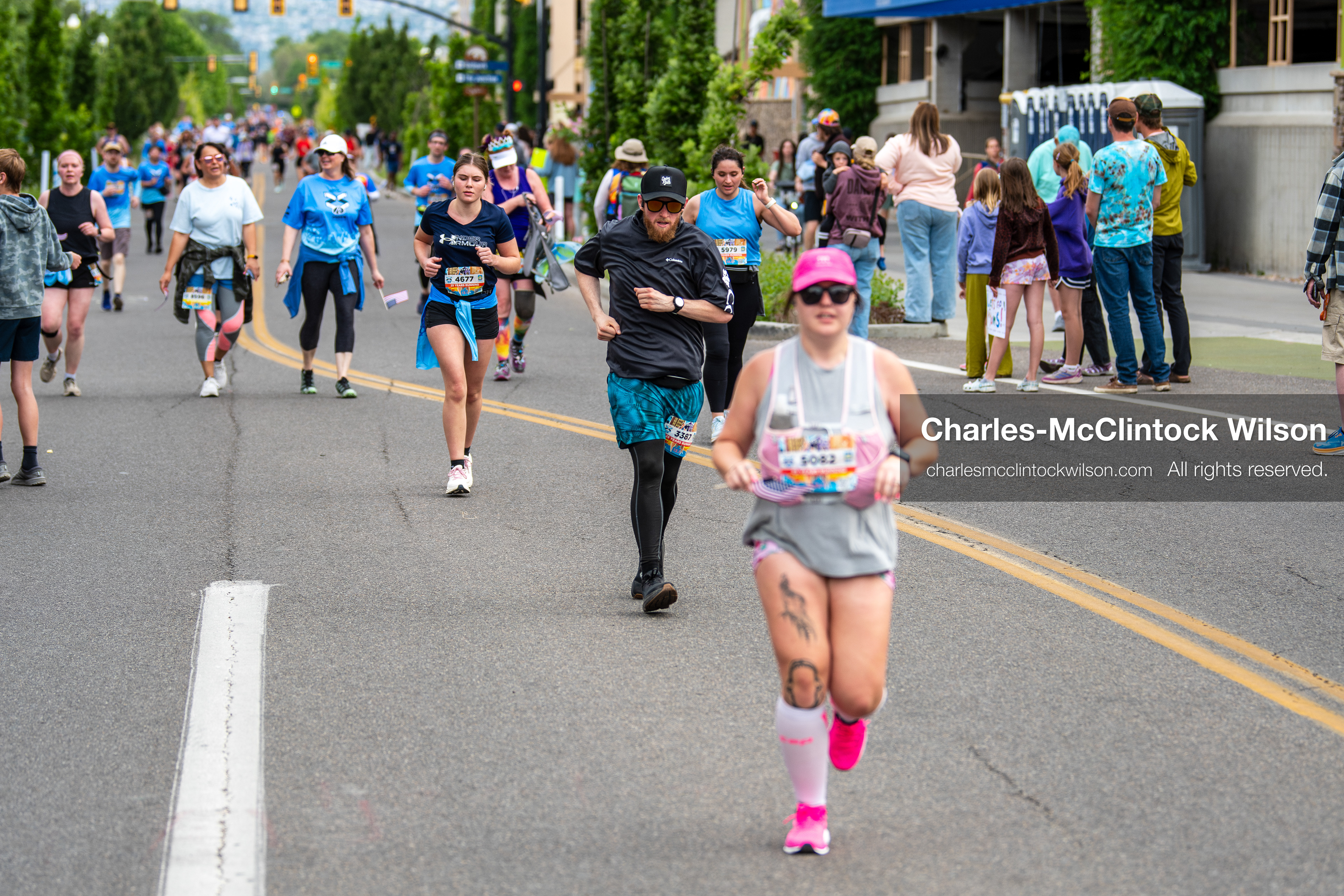 May 16, 2026, Ogden, Utah, USA: Runners make their way along the course during the 25th Annual America First Ogden Marathon in Ogden, Utah, on Saturday, May 16, 2026. The event drew thousands of participants and spectators for the milestone 25th running of the marathon. (Credit Image: © Charles-McClintock Wilson/ZUMA Press Wire)