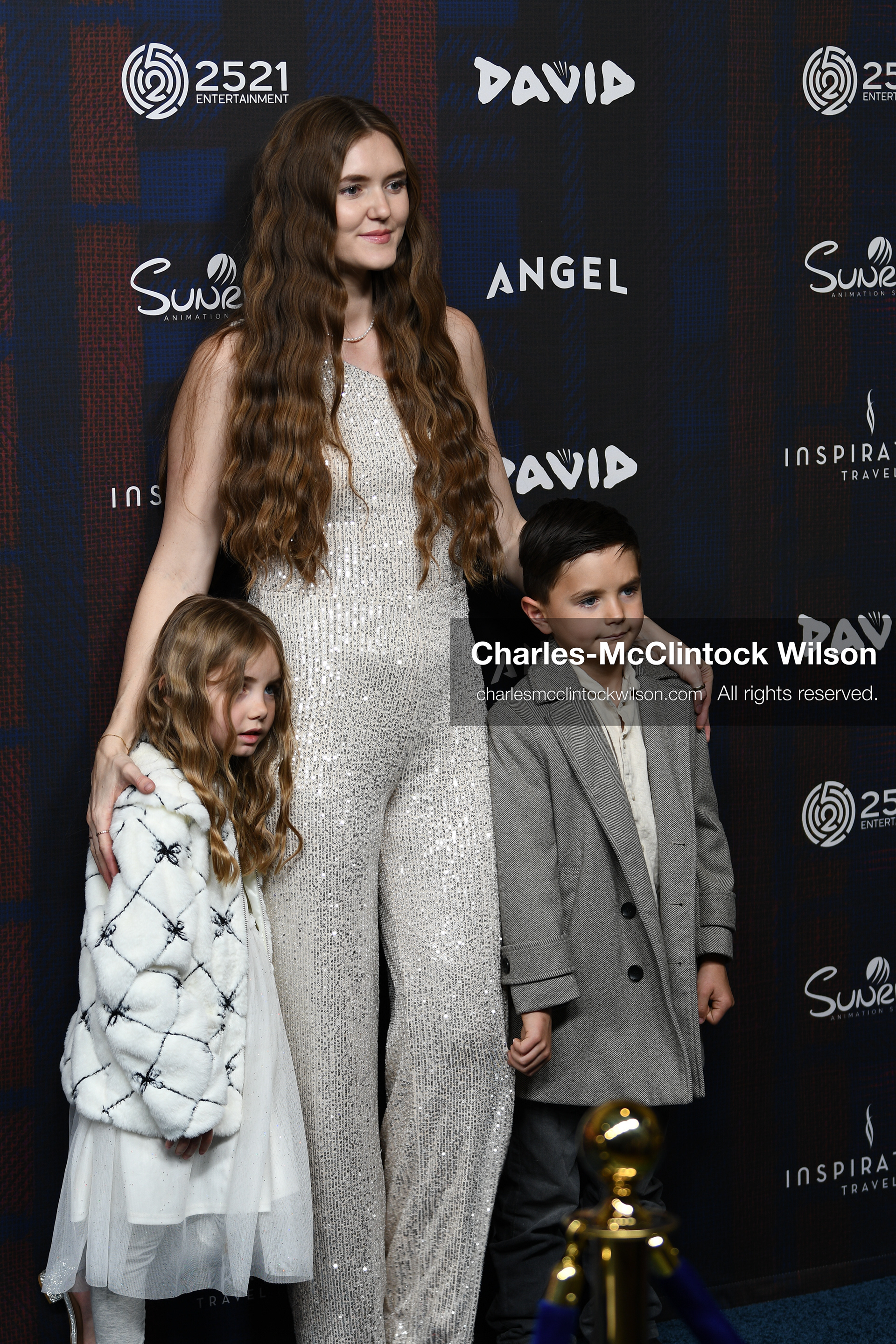 December 8, 2025, Lehi, Utah, USA: ANGELA HOLM and her children attend the world premiere of DAVID at Megaplex Theatres Thanksgiving Point in Lehi, Utah, USA. (Credit Image: © Charles-McClintock Wilson/ZUMA Press Wire)
