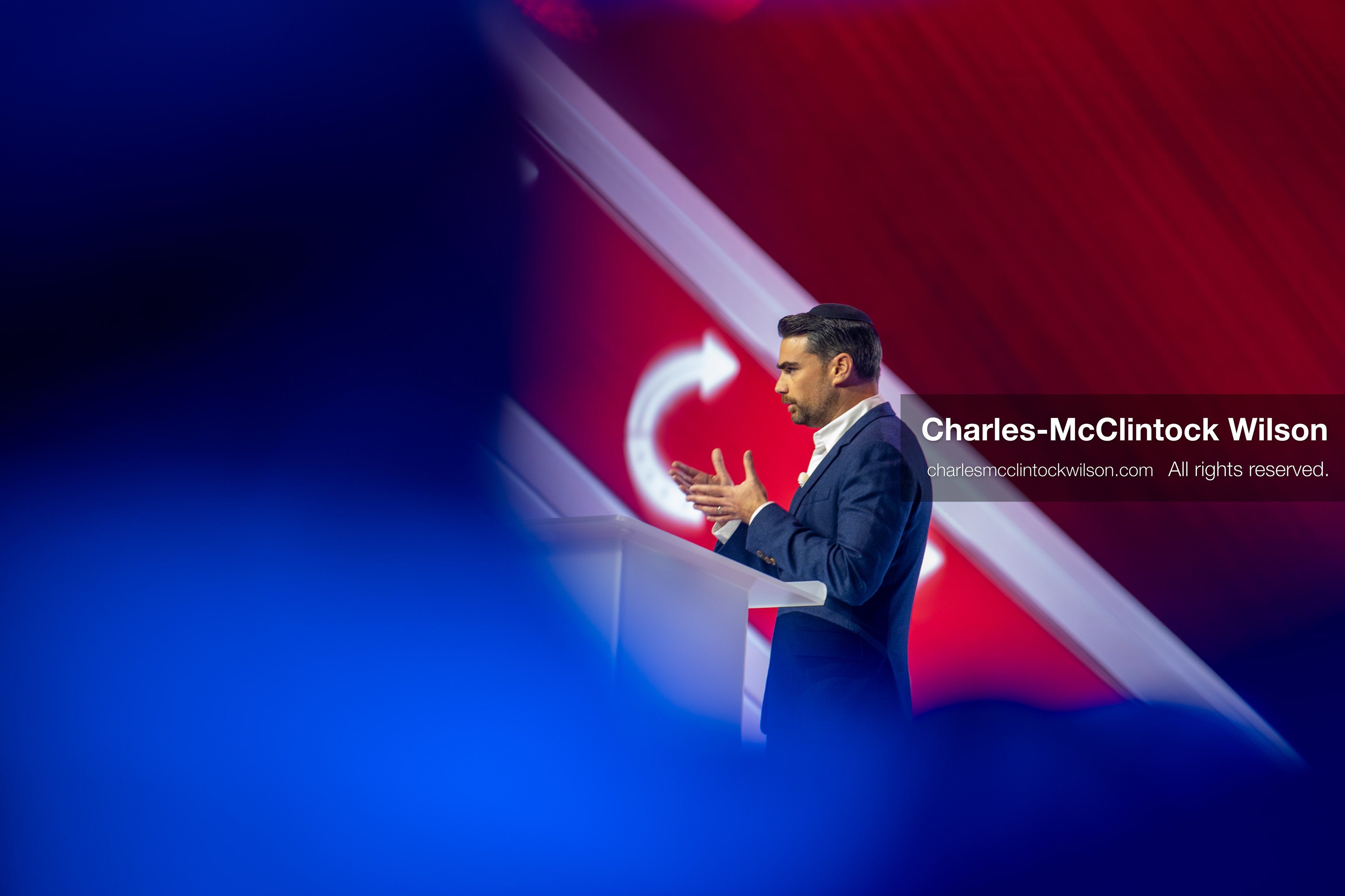 December 18, 2025, Phoenix, Arizona, USA: Ben Shapiro speaks during Day One of Turning Point USA’s AmericaFest 2025 at the Phoenix Convention Center in Phoenix, Arizona.   (Credit Image: © Charles‑McClintock Wilson/ZUMA Press Wire)