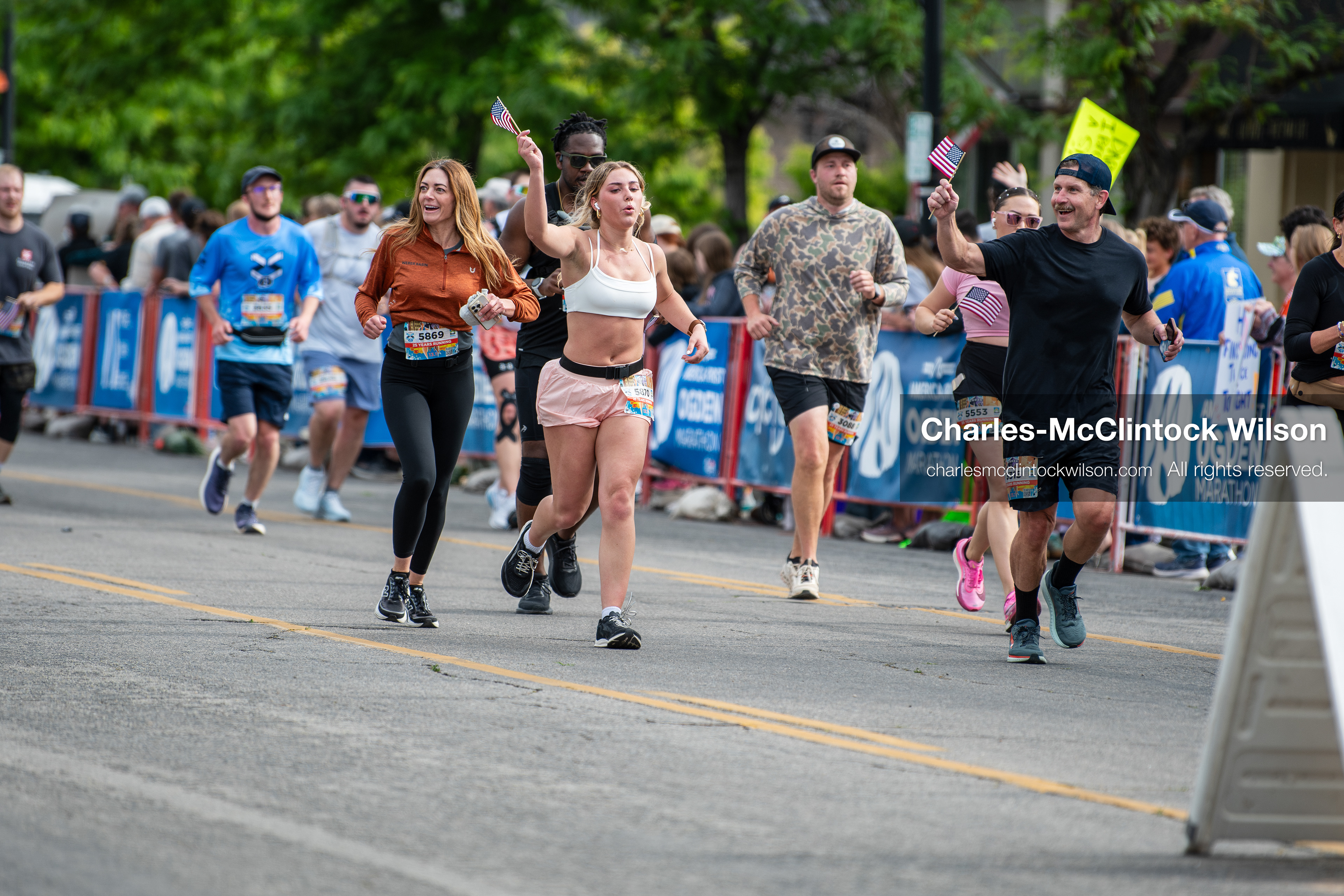 May 16, 2026, Ogden, Utah, USA: Runners make their way along the course during the 25th Annual America First Ogden Marathon in Ogden, Utah, on Saturday, May 16, 2026. The event drew thousands of participants and spectators for the milestone 25th running of the marathon. (Credit Image: © Charles-McClintock Wilson/ZUMA Press Wire)