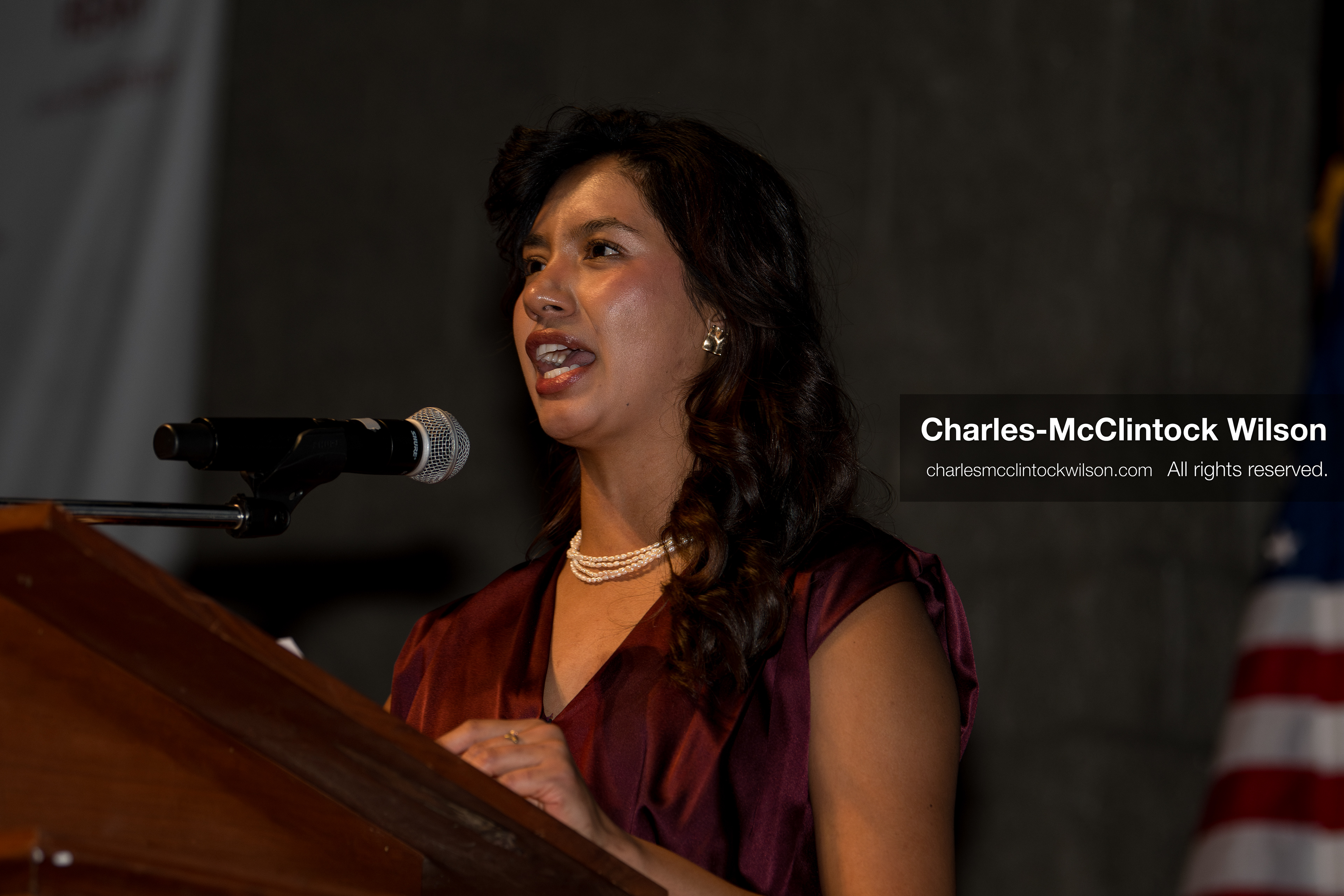 April 25, 2026, Sandy, Utah, USA: EVA LOPEZ CHAVEZ, a Salt Lake City Council member and a candidate for the Democratic nomination in Utah's 1st Congressional District, speaks during the 2026 Utah Democratic Convention at Jordan High School in Sandy. (Credit Image: © Charles-McClintock Wilson/ZUMA Press Wire)