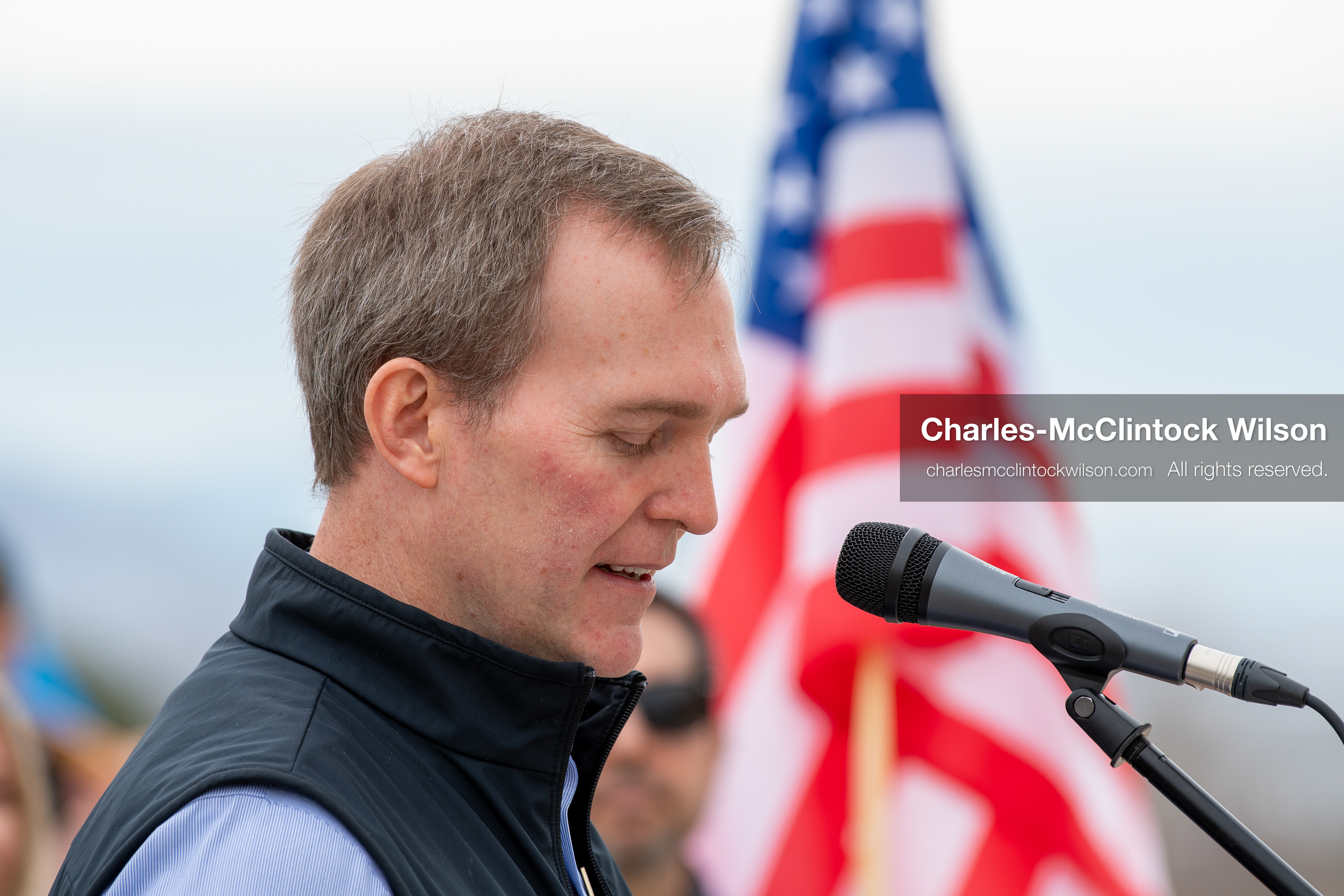 February 28, 2026, Salt Lake City, Utah, USA: Former U.S. Rep BEN MCADAMS, a Democrat from Utah and a 2026 congressional candidate, speaks during the Stand With Ukraine rally at the Utah State Capitol. The event marked the four year anniversary of the full scale Russian invasion of Ukraine and drew community members showing support for Ukrainians and local humanitarian efforts. (Credit Image: © Charles McClintock Wilson/ZUMA Press Wire)