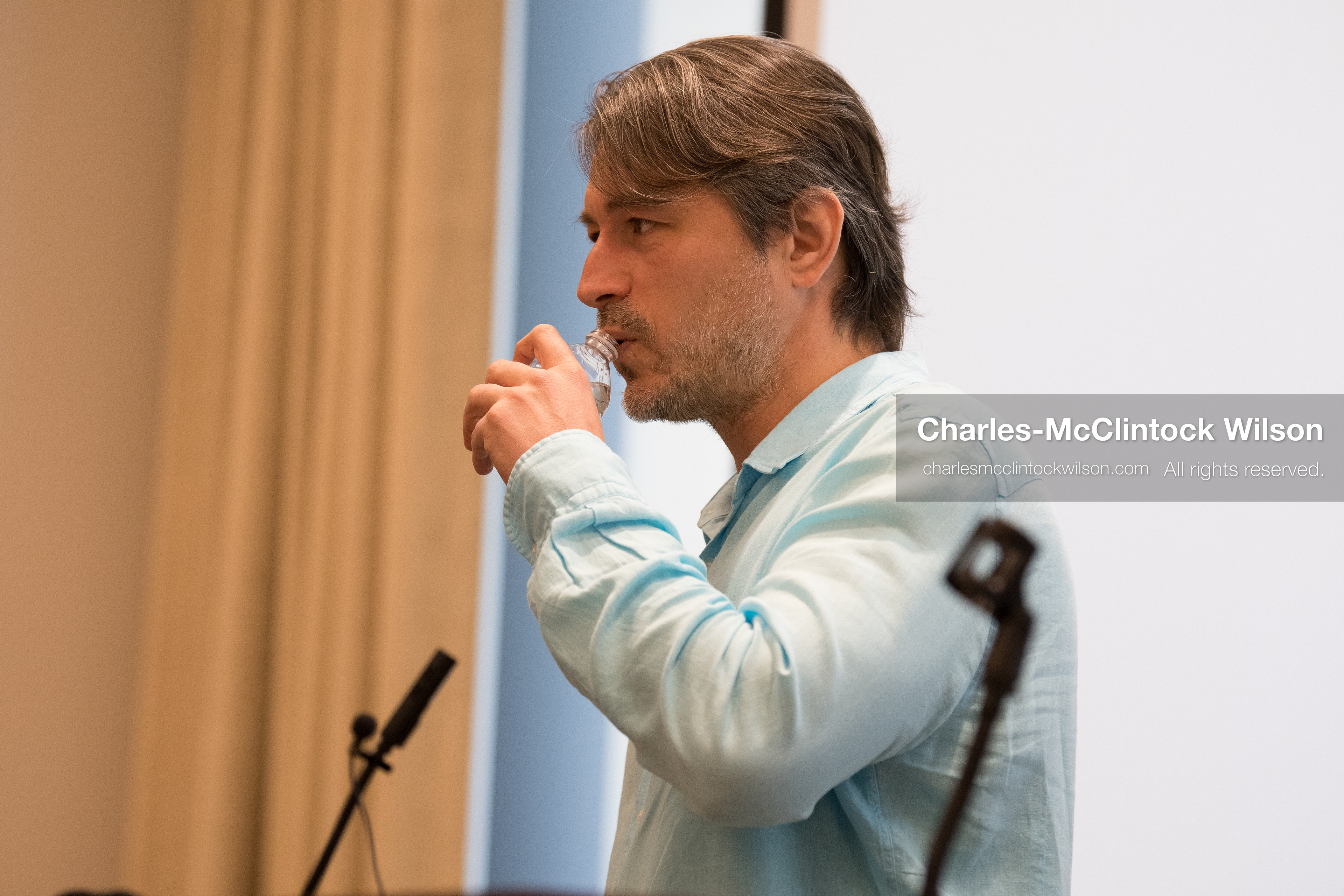 July 23, 2026, Salt Lake City, Utah, USA: Ukrainian activist SERHIY PRYTULA speaks during a community meeting at the Utah State Capitol building in Salt Lake City, Utah, on Thursday, July 23, 2026. The event, titled ''Ukraine in the Fifth Year of the Full-Scale War: An Honest Conversation,'' was hosted by the Prytula Foundation USA to discuss civil defense and ongoing humanitarian aid initiatives. (Credit Image: © Charles-McClintock Wilson/ZUMA Press Wire)