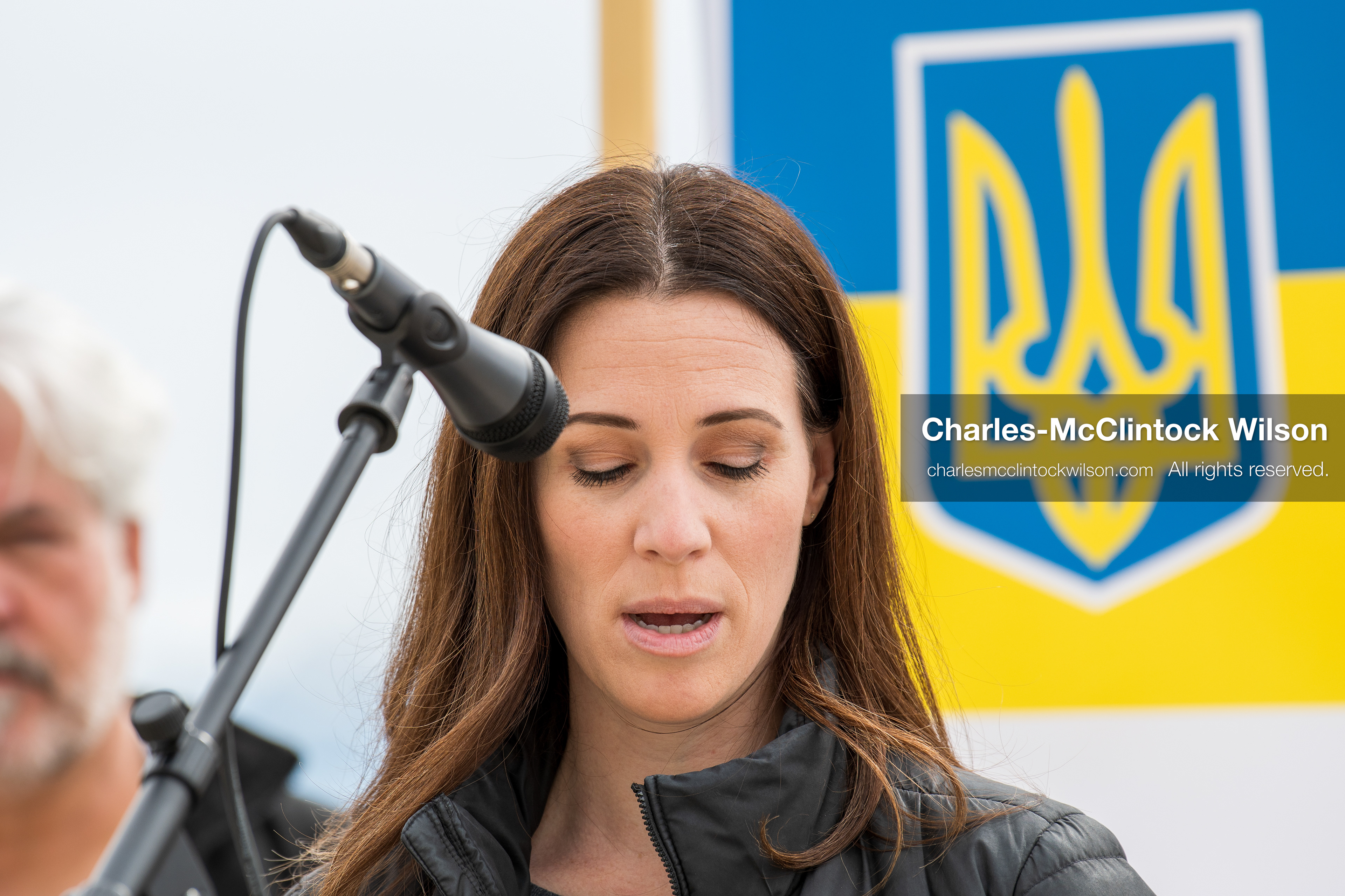 February 28, 2026, Salt Lake City, Utah, USA: STEPHANIE PITCHER, Utah state senator and a Democrat from Utah, speaks during the Stand With Ukraine rally at the Utah State Capitol. The event marked the four year anniversary of the full scale Russian invasion of Ukraine and brought community members together in support of Ukrainians and local humanitarian efforts. (Credit Image: © Charles McClintock Wilson/ZUMA Press Wire)