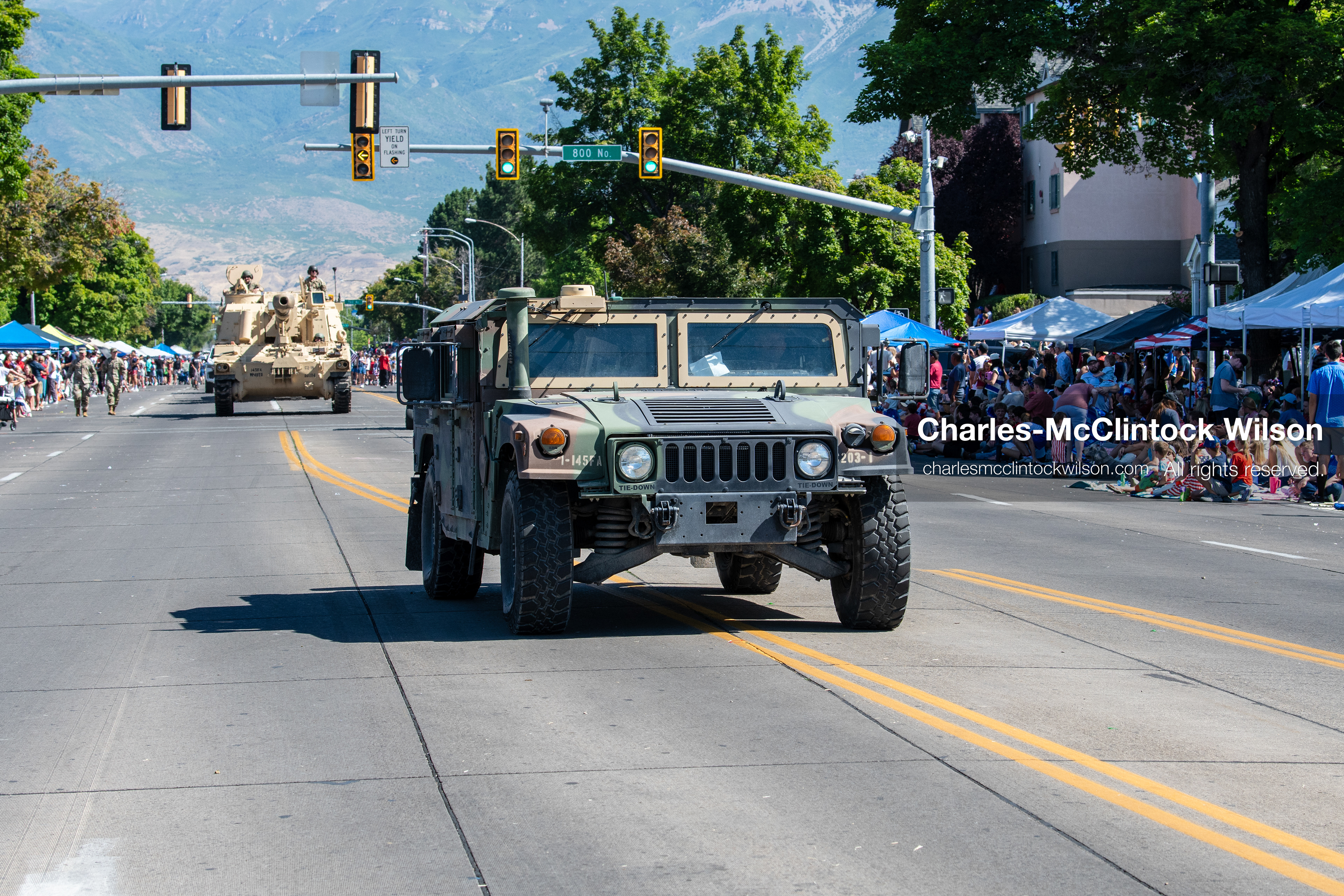 July 4, 2026, Provo, Utah, USA: A military utility vehicle drives along the pavement during America's Freedom Festival Grand Parade in Provo, Utah, Saturday, July 4, 2026. The annual event drew thousands of spectators to the downtown corridor. (Credit Image: © Charles-McClintock Wilson/ZUMA Press Wire)