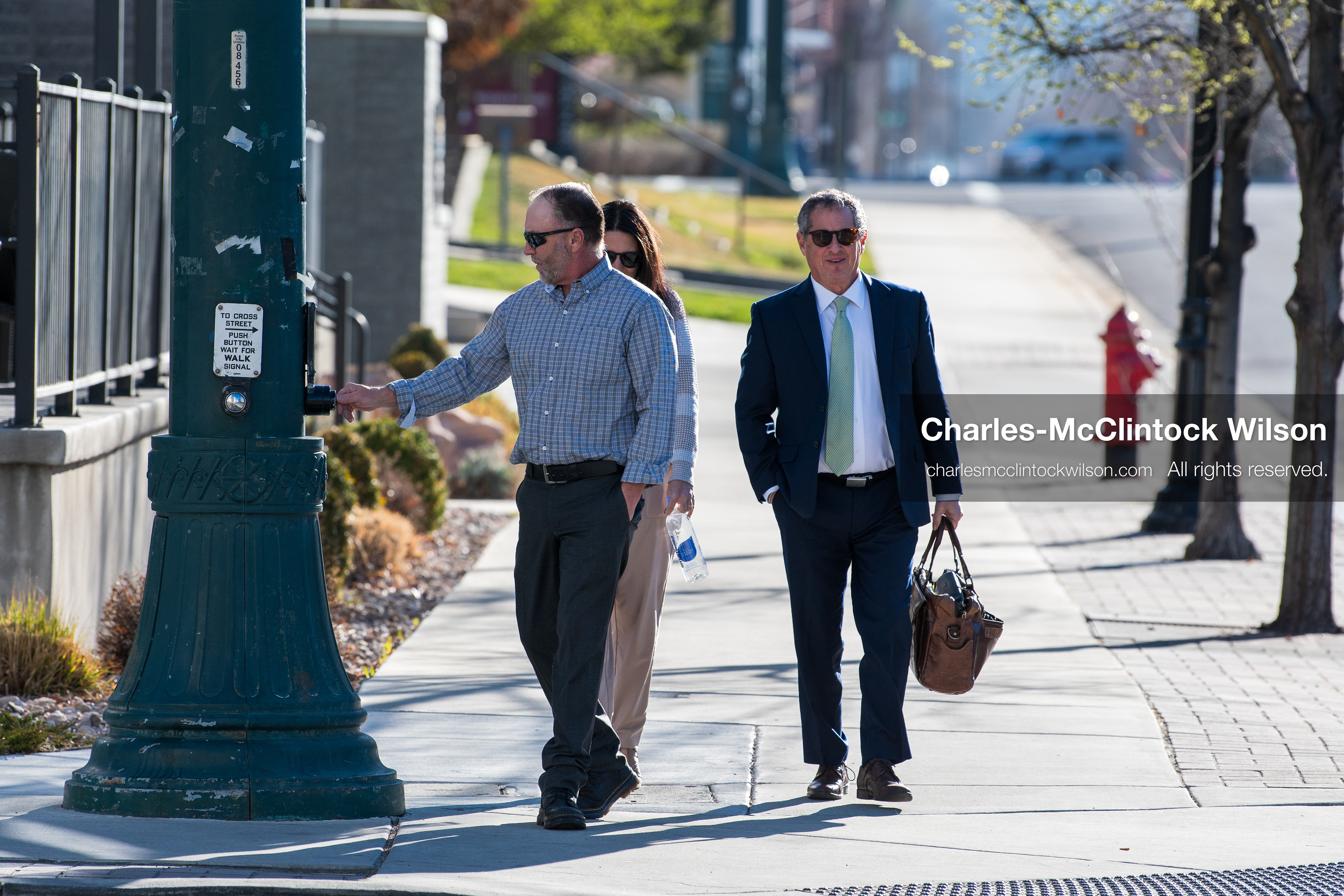 March 13, 2026, Provo, Utah, USA: Matt and Amber Robinson, parents of Tyler Robinson, arrive at the Fourth District Court in Provo, Utah, with defense attorney Richard G. Novak on March 13, 2026, for a hearing on media access in the case involving the death of Charlie Kirk. (Credit Image: © Charles-McClintock Wilson/ZUMA Press Wire)