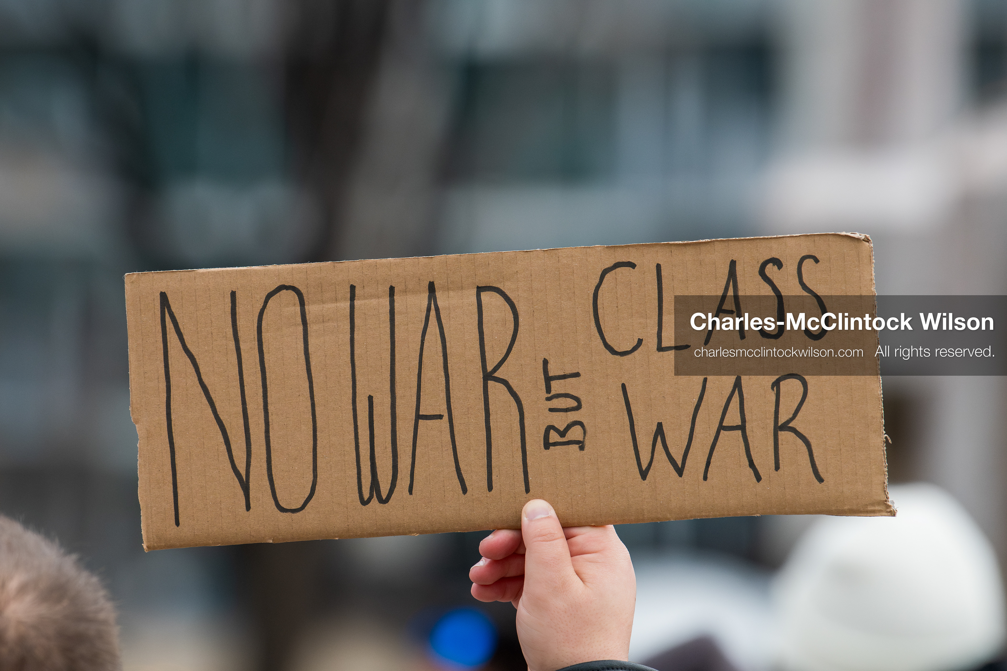 January 3, 2026, Salt Lake City, Utah, USA: A protester holds a sign during a demonstration against US action in Venezuela outside the Wallace Federal Building in Salt Lake City, Utah. The protest was part of a nationwide mobilization responding to recent military developments. (Credit Image: (c) Charles‑McClintock Wilson/ZUMA Press Wire)