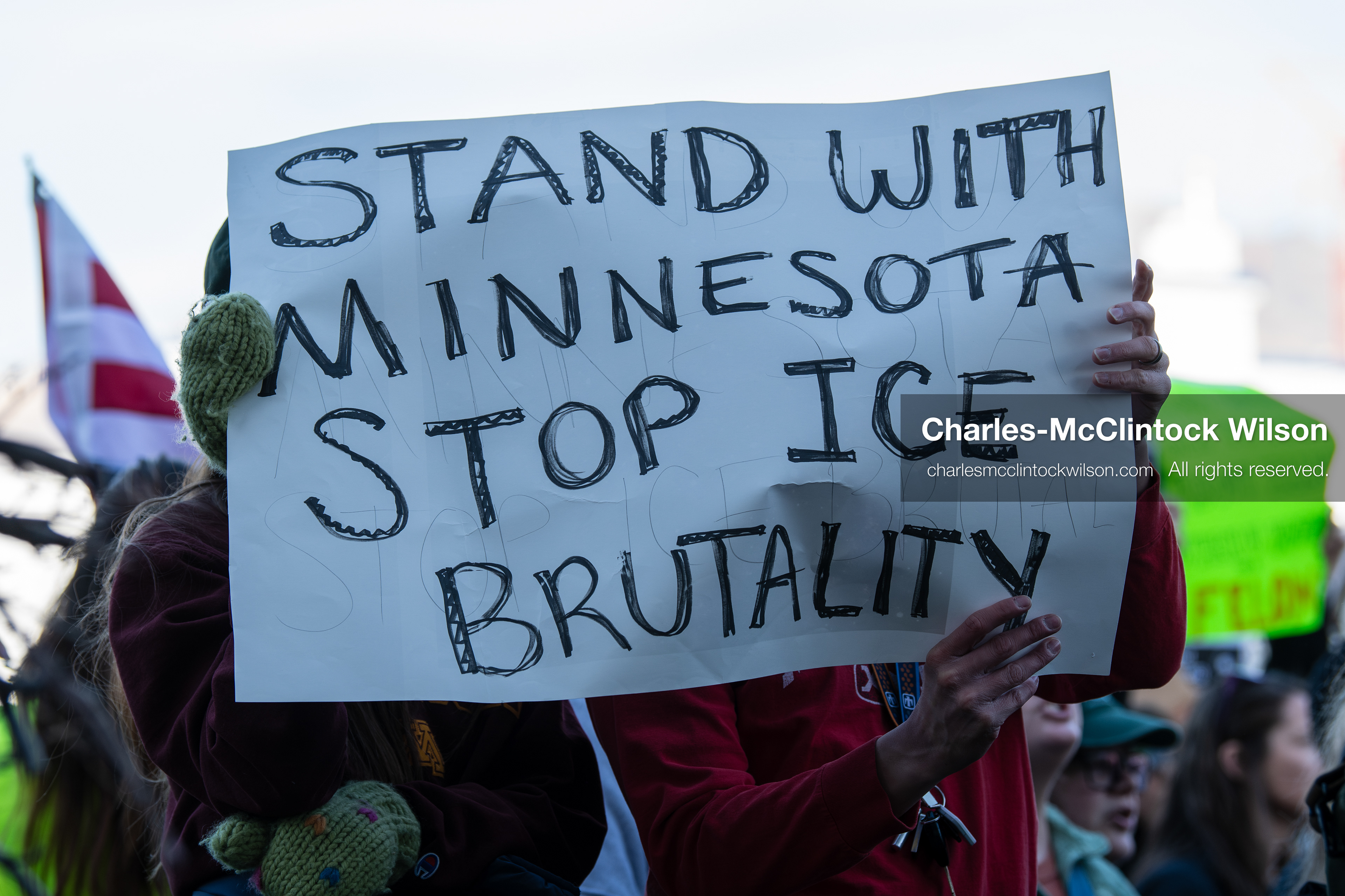 January 30, 2026, Salt Lake City, Utah, USA: Demonstrators march through downtown Salt Lake City during an anti‑ICE protest, part of a nationwide response to immigration enforcement policies. (Credit Image: © Charles‑McClintock Wilson/ZUMA Press Wire)