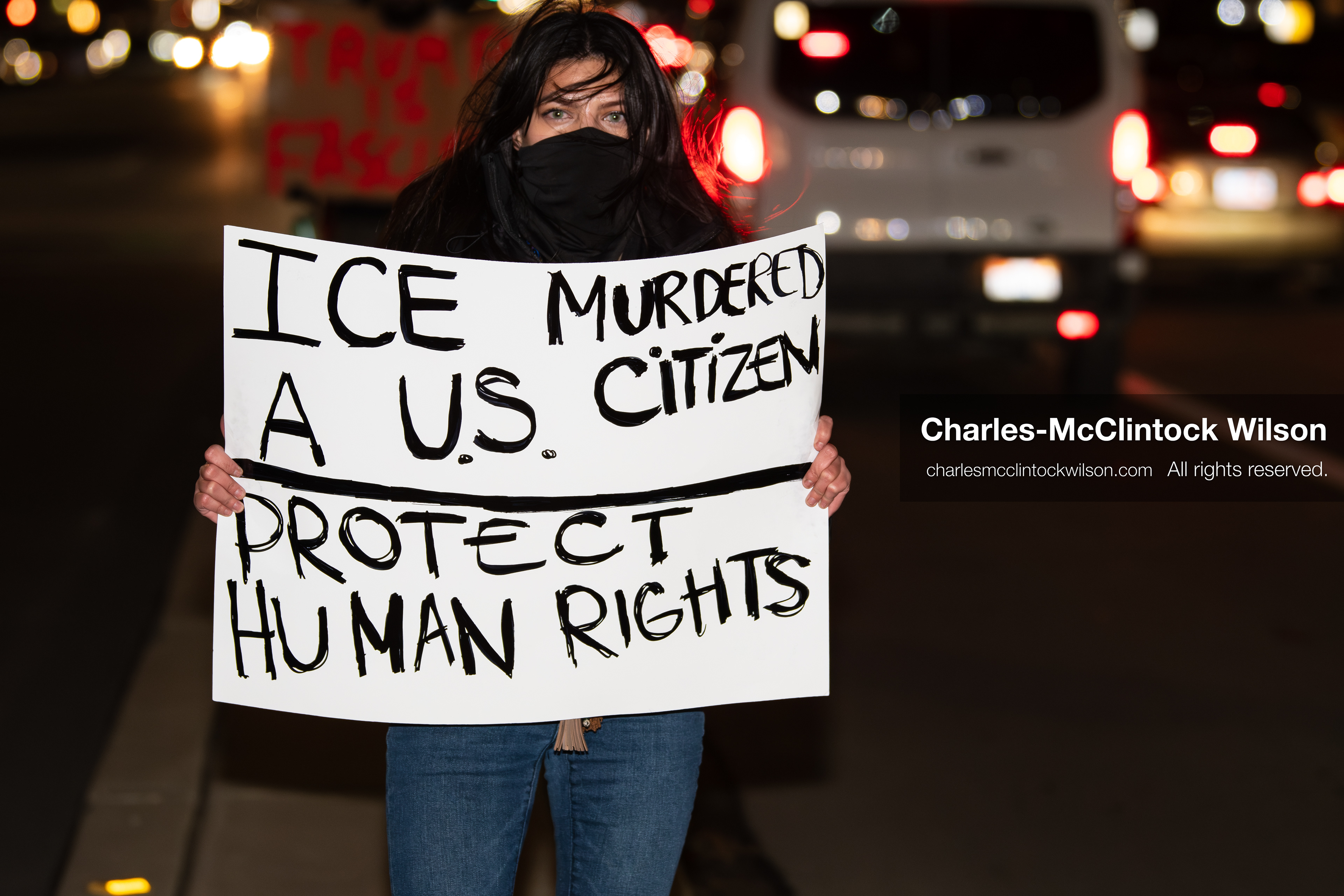 January 8, 2026, Salt Lake City, Utah, USA: A demonstrator holds a sign during an anti ICE protest at Pioneer Park in Salt Lake City Utah on Jan 8 2026. The rally followed the death of Renee Nicole Good a Minneapolis woman who was fatally shot during an encounter with immigration authorities and drew hundreds calling for accountability and changes to enforcement practices. (Credit Image: © Charles-McClintock Wilson/ZUMA Press Wire)