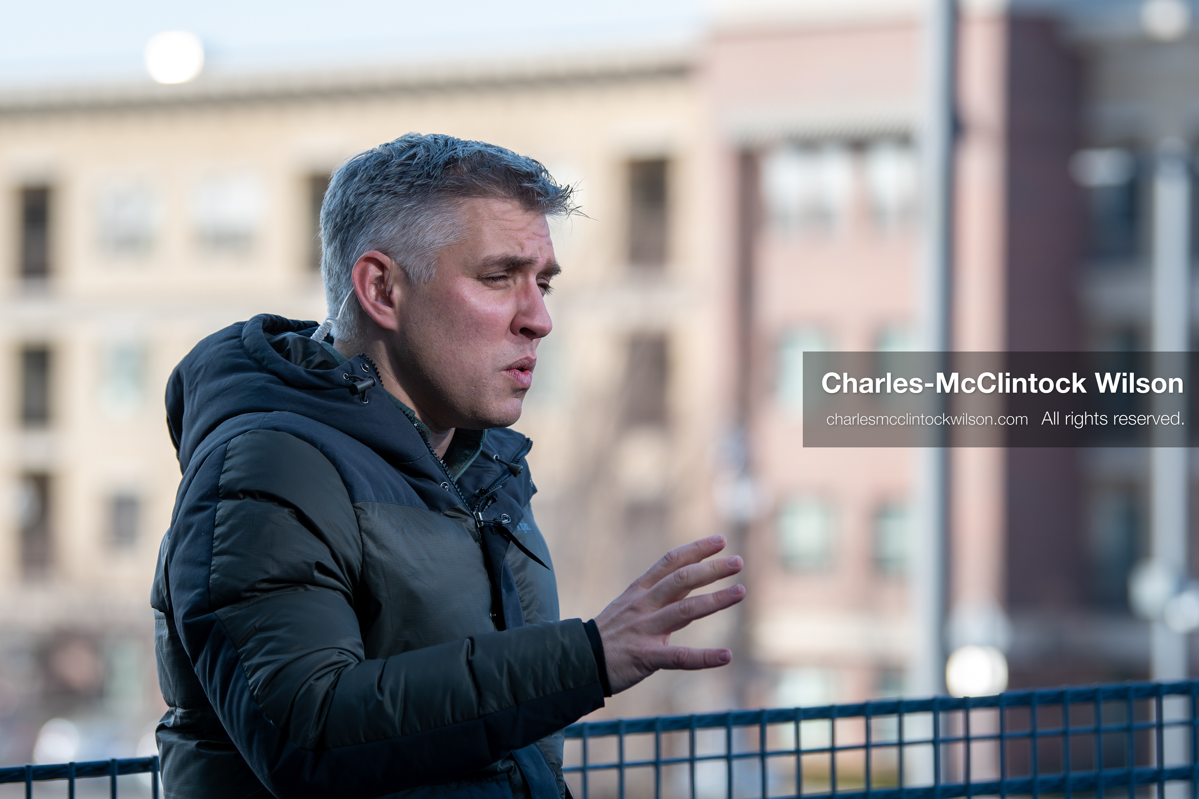 January 16, 2026, Provo, Utah, USA: Journalist BRIAN ENTIN, Senior National Correspondent for NewsNation, reports from outside the Fourth Judicial District Courthouse in Provo, Utah, during the January 16, 2026, court hearing for Tyler Robinson. Robinson is the alleged killer of US conservative figure Charlie Kirk, who was fatally shot during an event at Utah Valley University. (Credit Image: © Charles-McClintock Wilson/ZUMA Press Wire)