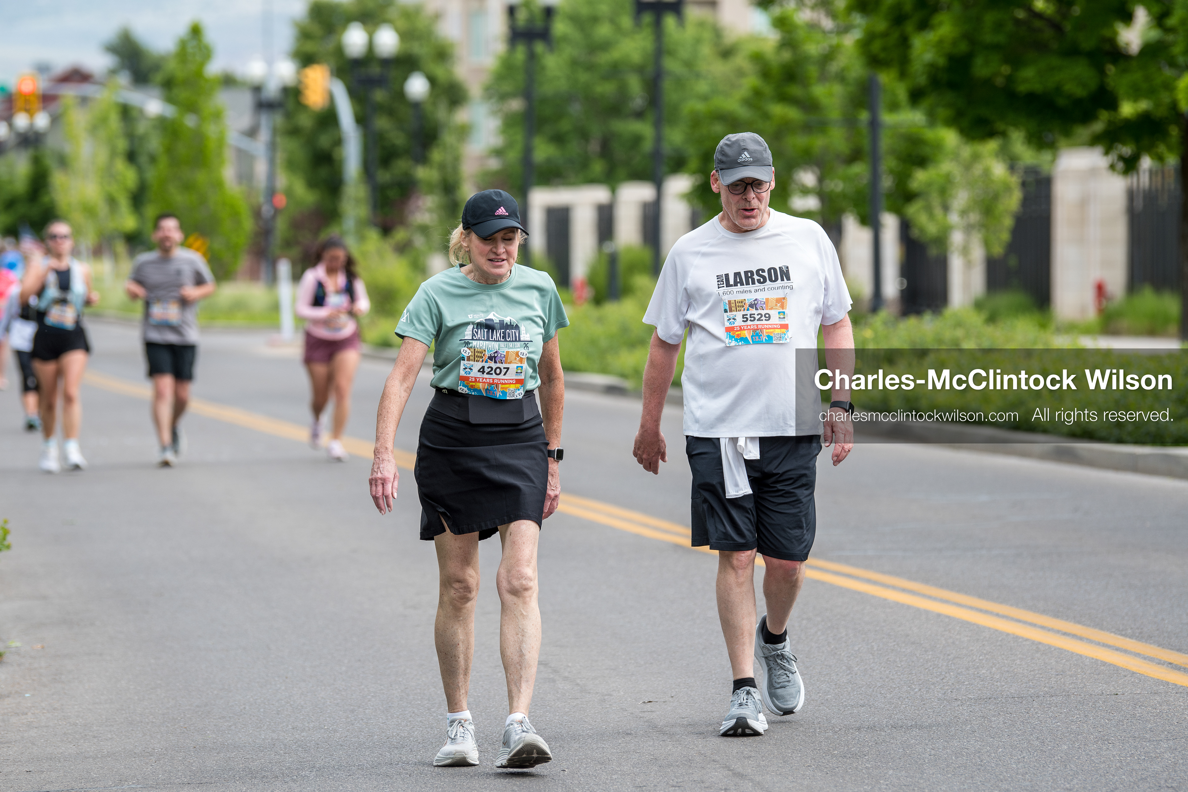 May 16, 2026, Ogden, Utah, USA: Runners make their way along the course during the 25th Annual America First Ogden Marathon in Ogden, Utah, on Saturday, May 16, 2026. The event drew thousands of participants and spectators for the milestone 25th running of the marathon. (Credit Image: © Charles-McClintock Wilson/ZUMA Press Wire)