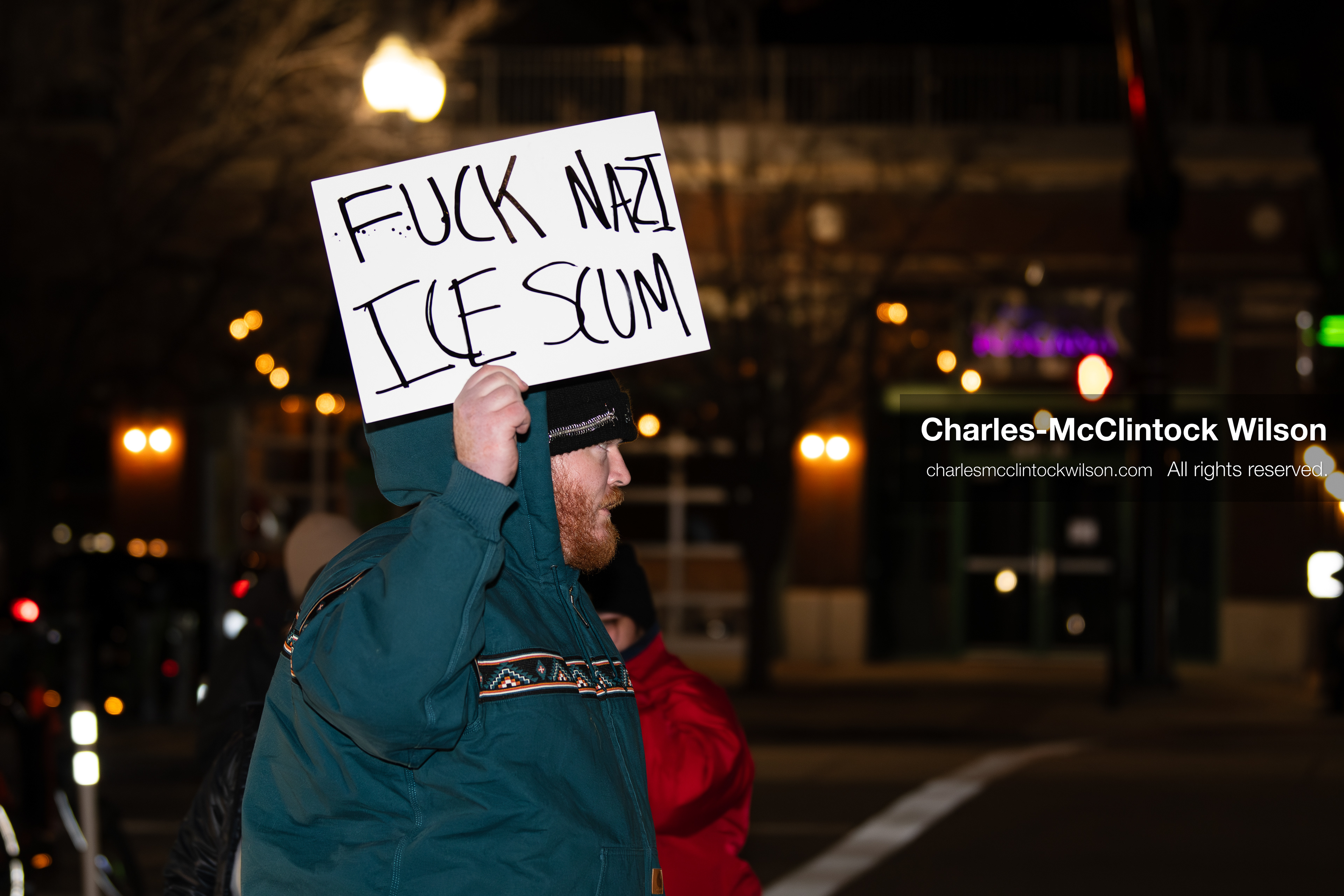 January 8, 2026, Salt Lake City, Utah, USA: A demonstrator holds a sign during an anti ICE protest at Pioneer Park in Salt Lake City Utah on Jan 8 2026. The rally followed the death of Renee Nicole Good a Minneapolis woman who was fatally shot during an encounter with immigration authorities and drew hundreds calling for accountability and changes to enforcement practices. (Credit Image: © Charles-McClintock Wilson/ZUMA Press Wire)