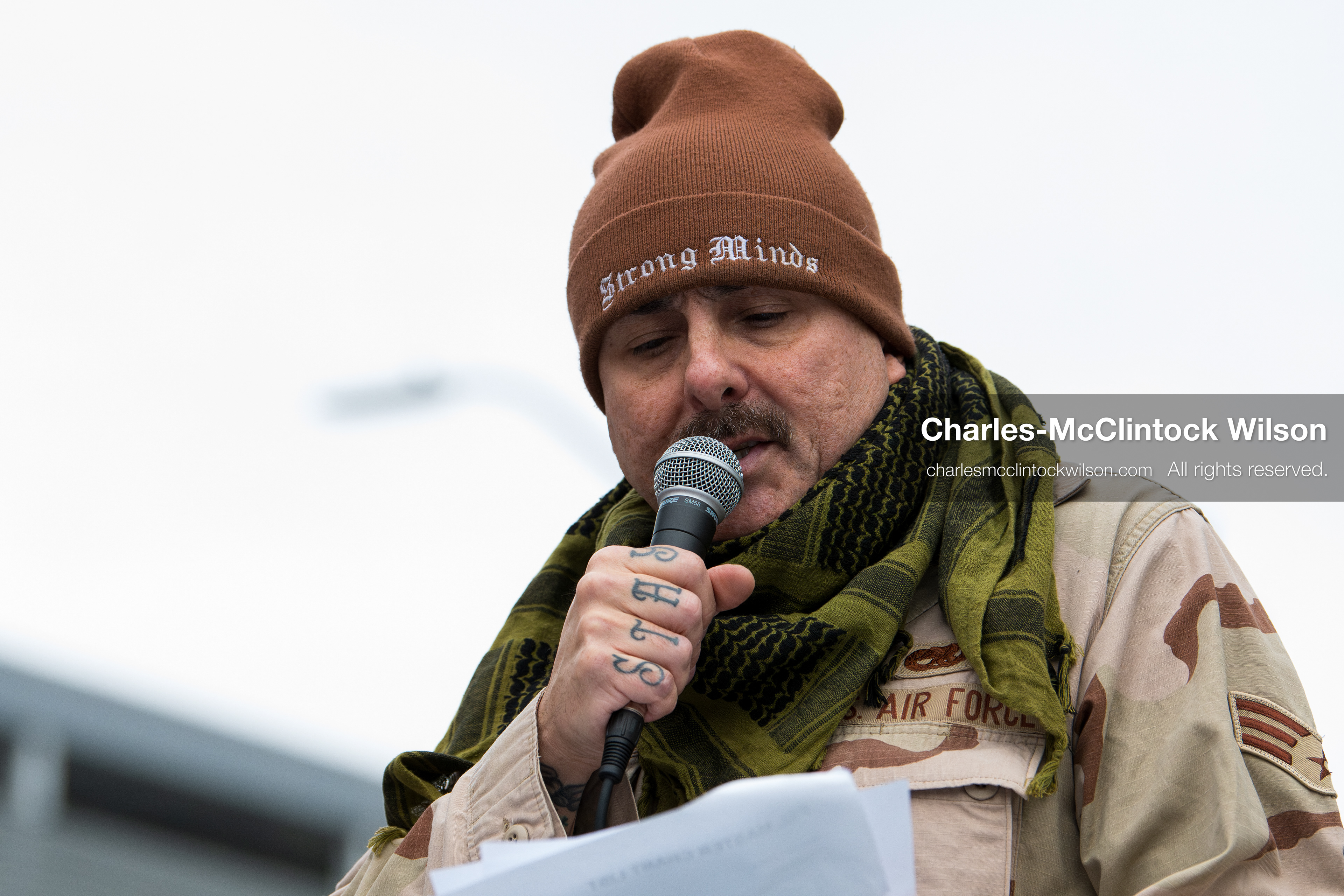 January 3, 2026, Salt Lake City, Utah, USA: A speaker addresses demonstrators during a protest against US military action in Venezuela outside the Wallace Federal Building in Salt Lake City, Utah. The protest was part of a nationwide mobilization opposing airstrikes and foreign intervention. (Credit Image: (c) Charles‑McClintock Wilson/ZUMA Press Wire)