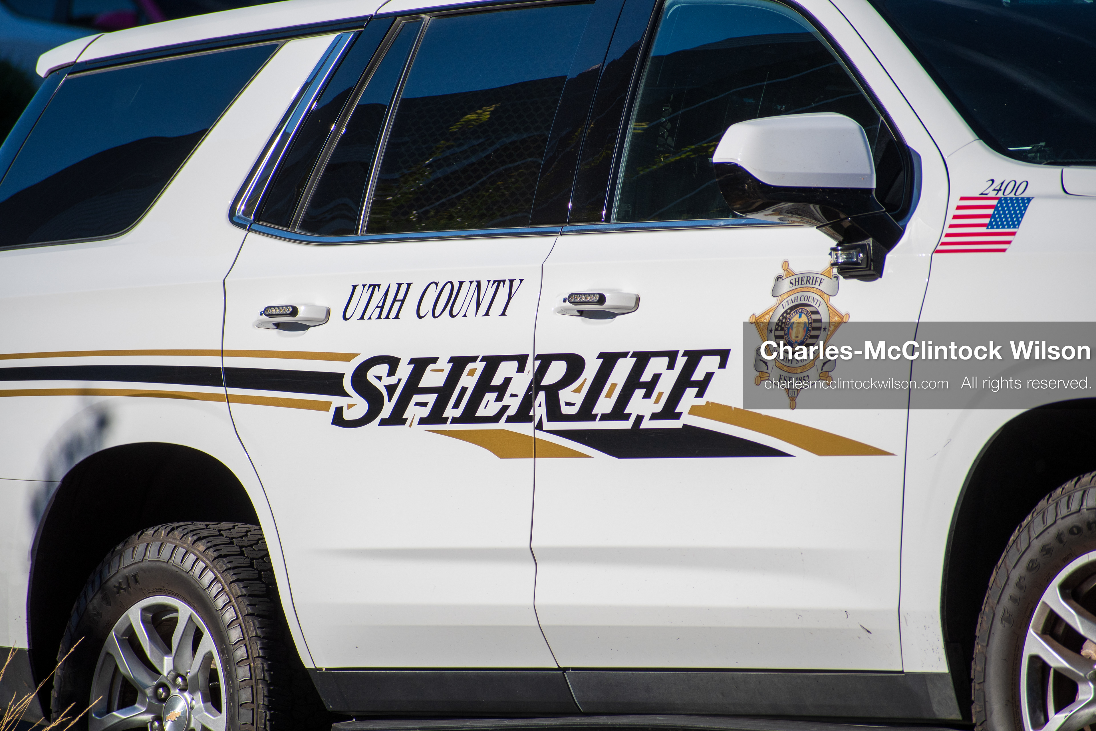 SEPTEMBER 29, 2025 — PROVO, UTAH, USA: A Utah County Sheriff’s Office vehicle is seen outside the Utah County Court during a waiver hearing for Tyler Robinson. Robinson, charged with aggravated murder in the September 10 shooting death of conservative activist Charlie Kirk at Utah Valley University, appeared virtually for the proceedings. Law enforcement maintained a visible presence as the hearing unfolded. (Credit Image: © Charles‑McClintock Wilson / ZUMA Press Wire)