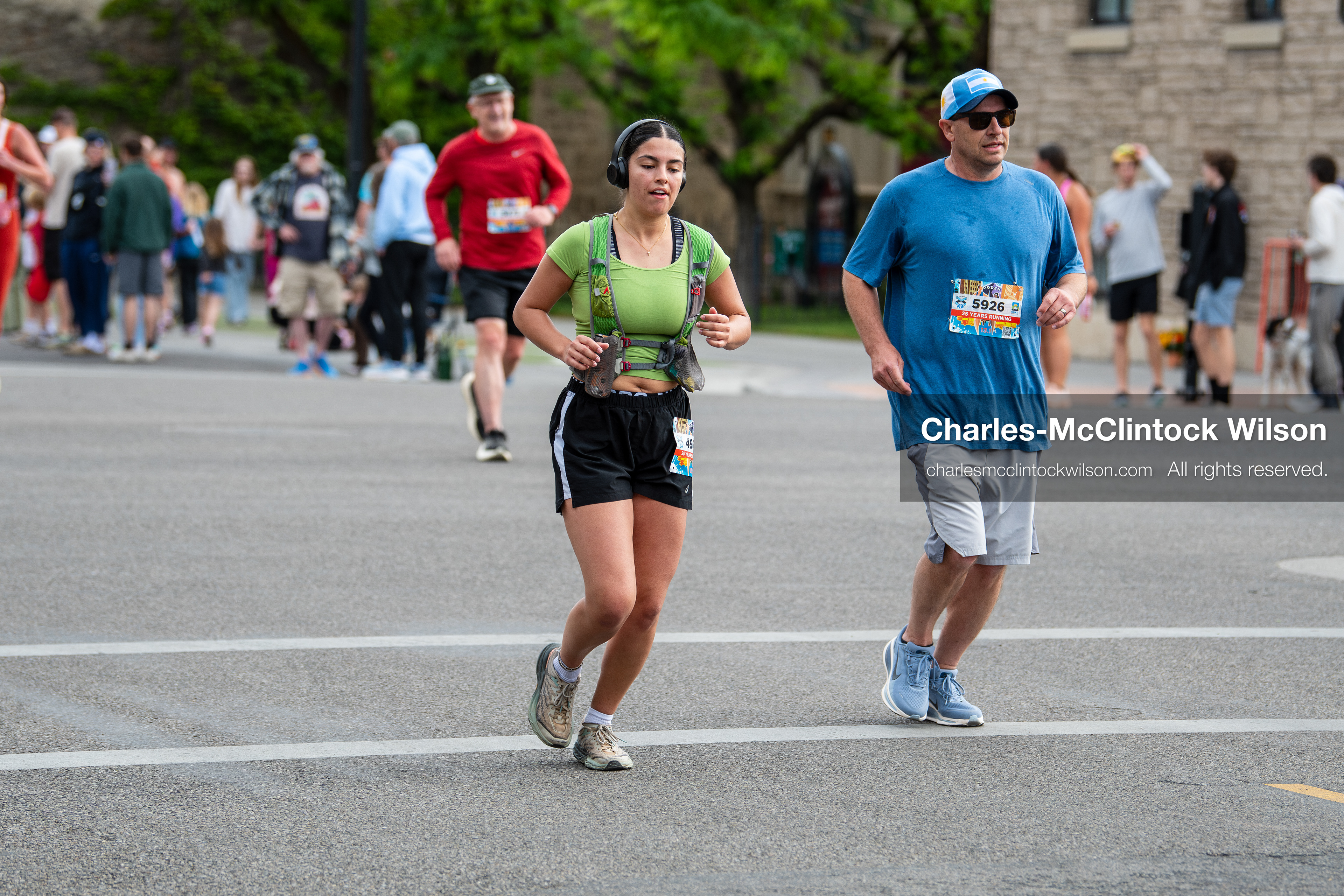 May 16, 2026, Ogden, Utah, USA: Runners make their way along the course during the 25th Annual America First Ogden Marathon in Ogden, Utah, on Saturday, May 16, 2026. The event drew thousands of participants and spectators for the milestone 25th running of the marathon. (Credit Image: © Charles-McClintock Wilson/ZUMA Press Wire)