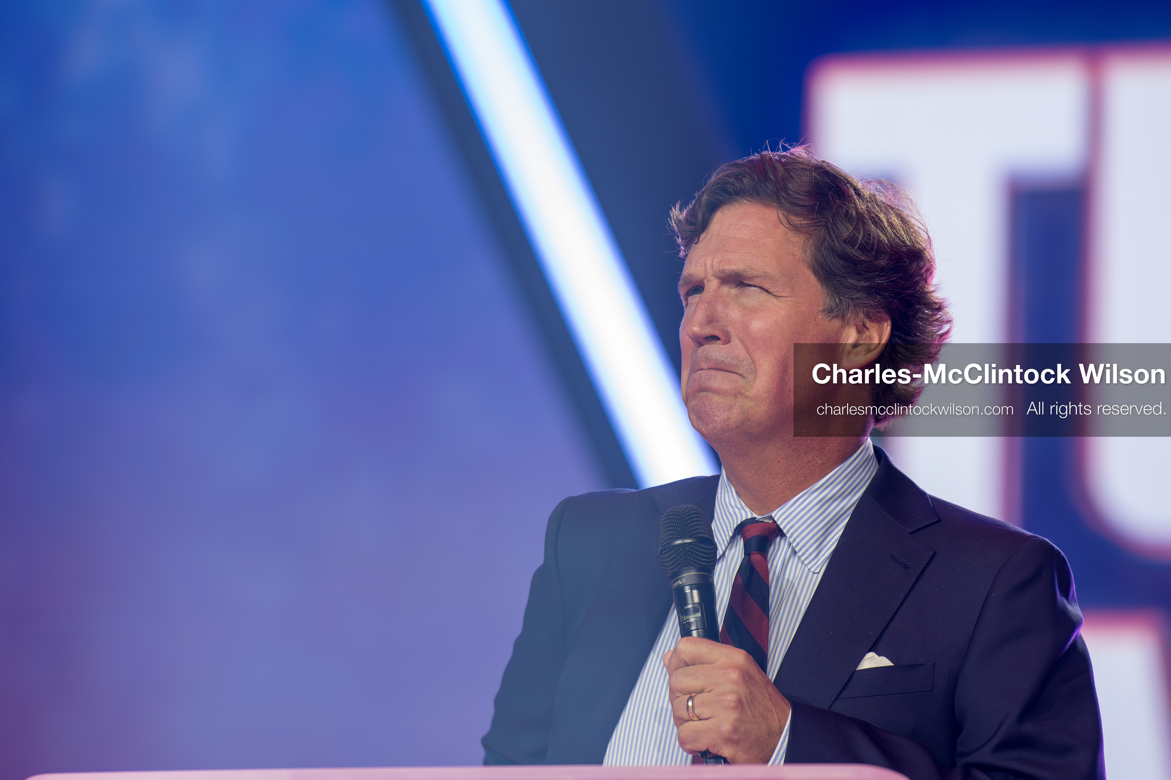 December 18, 2025, Phoenix, Arizona, USA: Tucker Carlson speaks on Day One of Turning Point USA’s AmericaFest 2025 at the Phoenix Convention Center in Phoenix, Arizona.   (Credit Image: © Charles‑McClintock Wilson/ZUMA Press Wire)