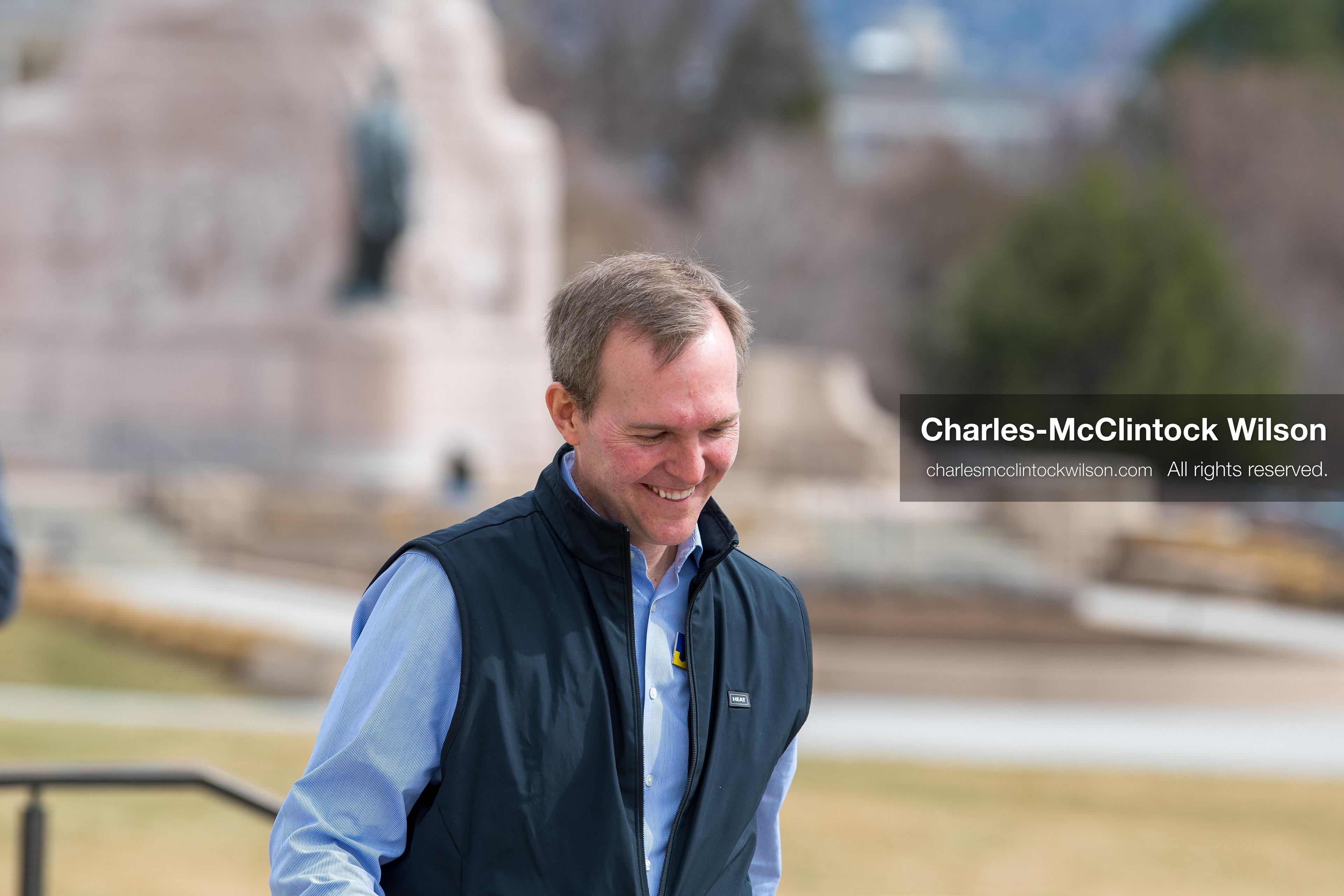 February 28, 2026, Salt Lake City, Utah, USA: BEN MCADAMS, former U.S. Congressman and a Democrat from Utah, walks toward the stage during the Stand With Ukraine rally at the Utah State Capitol. The event marked the four year anniversary of the full scale Russian invasion of Ukraine and brought community members together in support of Ukrainians and local humanitarian efforts. (Credit Image: © Charles McClintock Wilson/ZUMA Press Wire)